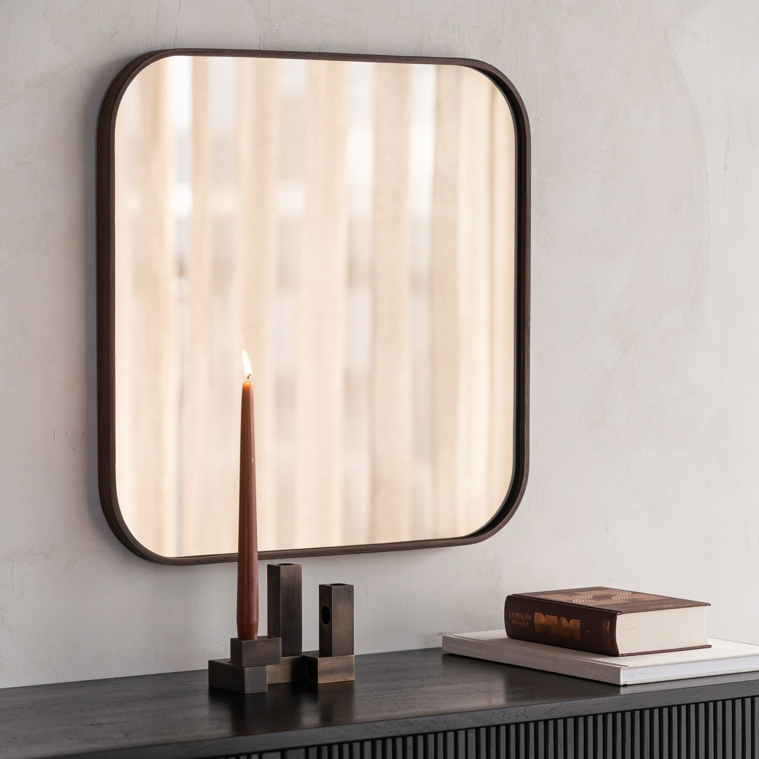 Camber Wall Mirror, Bronze