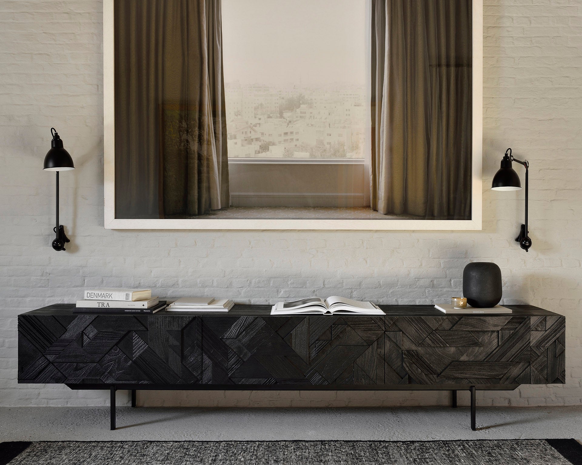 Black Dots Kilim Rug, 5&