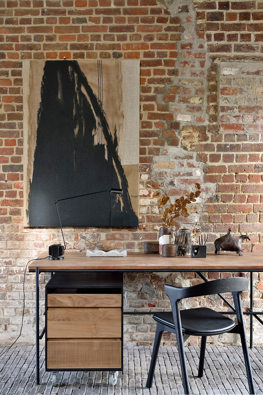 Oscar Solid Teak Desk, 63"