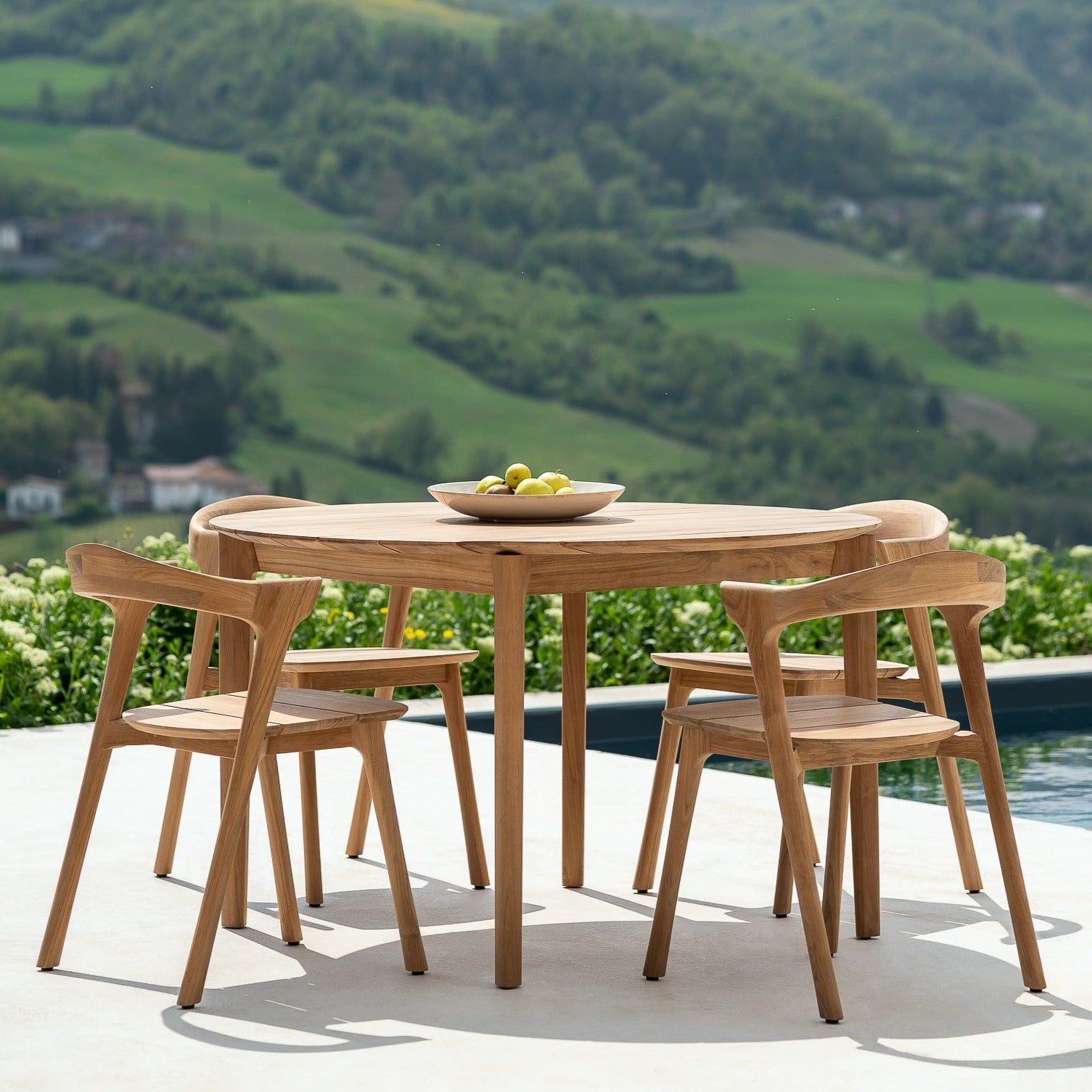 Bok Solid Teak Outdoor Dining Table, 98