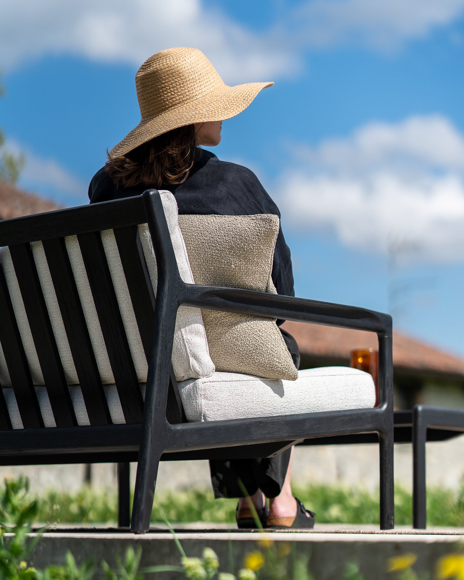 Boucle Outdoor Lumbar Pillow, Set of 2, Oat