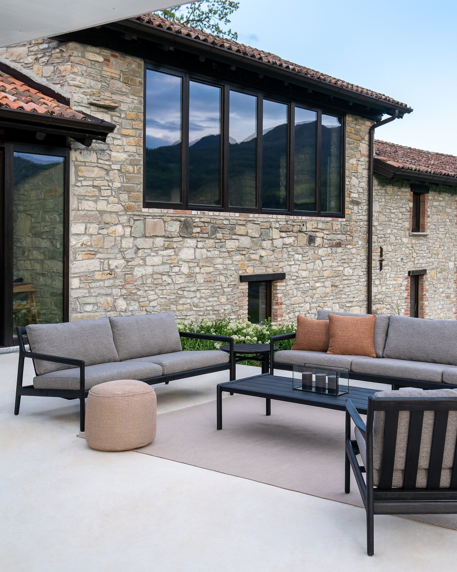 Nomad Outdoor Lumbar Pillow, Set of 2, Marsala