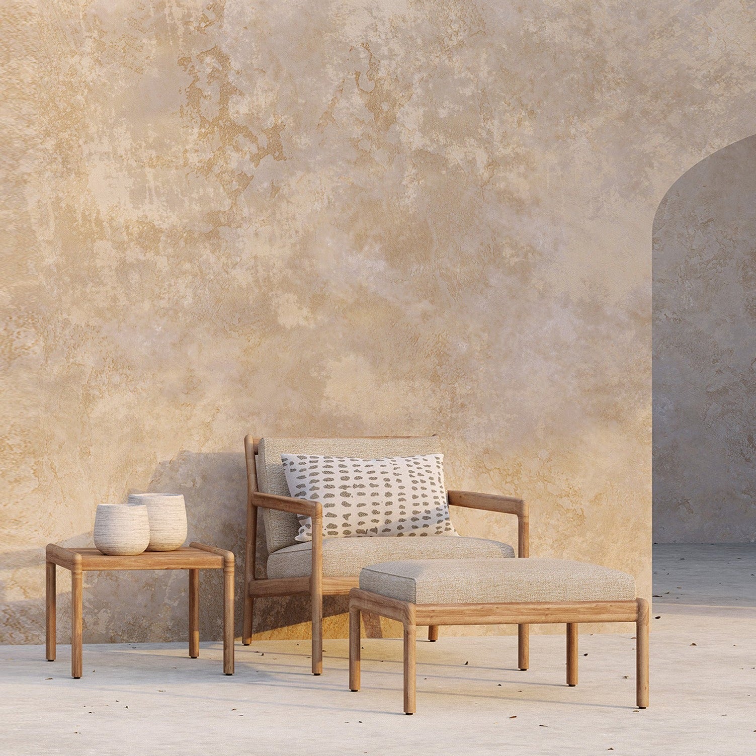 Jack Solid Teak Outdoor Side Table