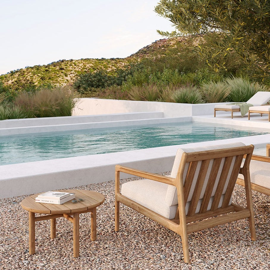 Quatro Solid Teak Outdoor Side Table