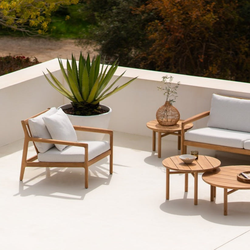 Boucle Light Outdoor Square Pillow, Set of 2, White