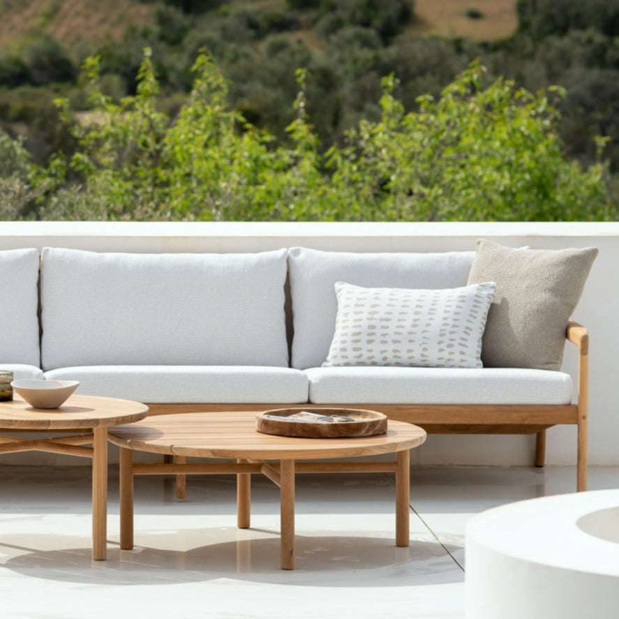 Boucle Outdoor Square Pillow, Set of 2, Oat