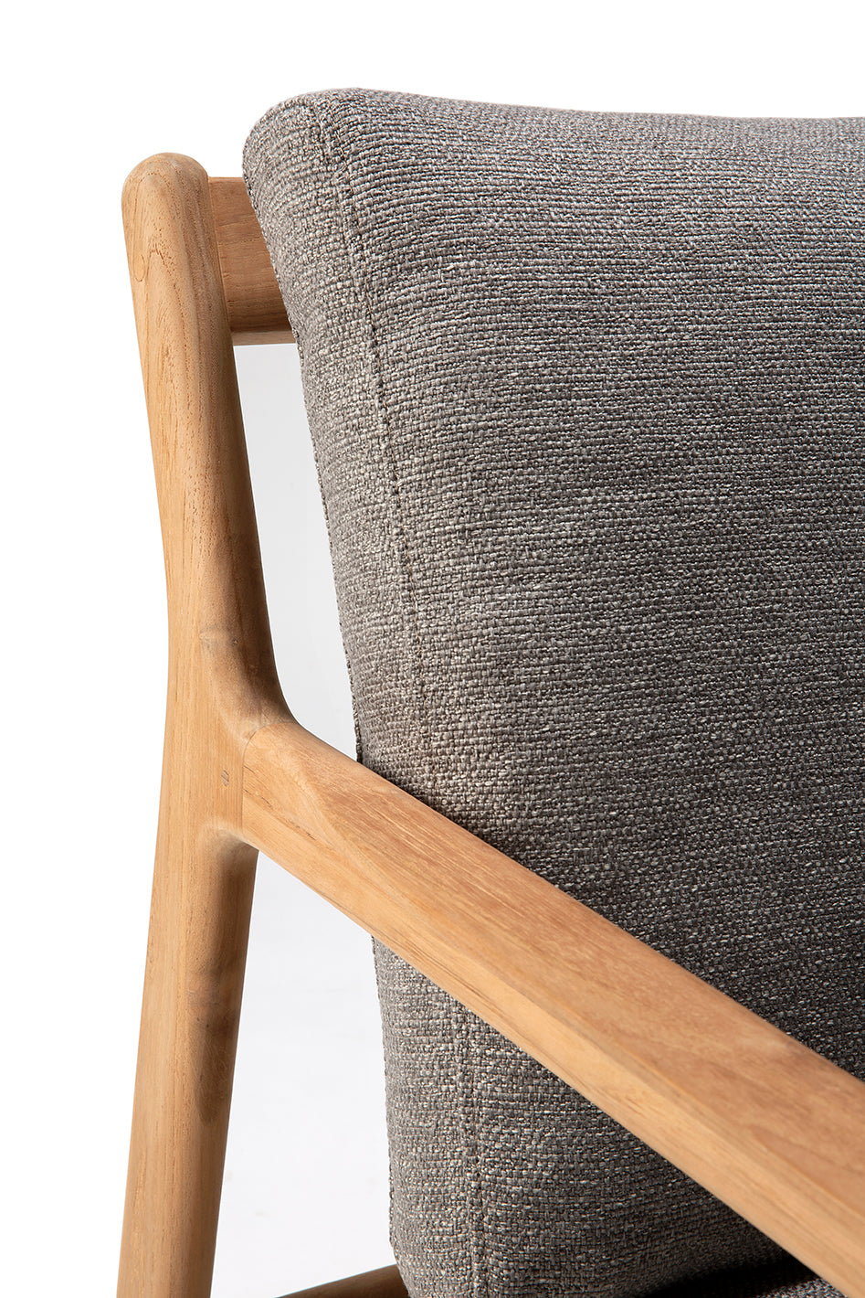 Jack Solid Teak Outdoor 2 Seater Sofa, Mocha Fabric