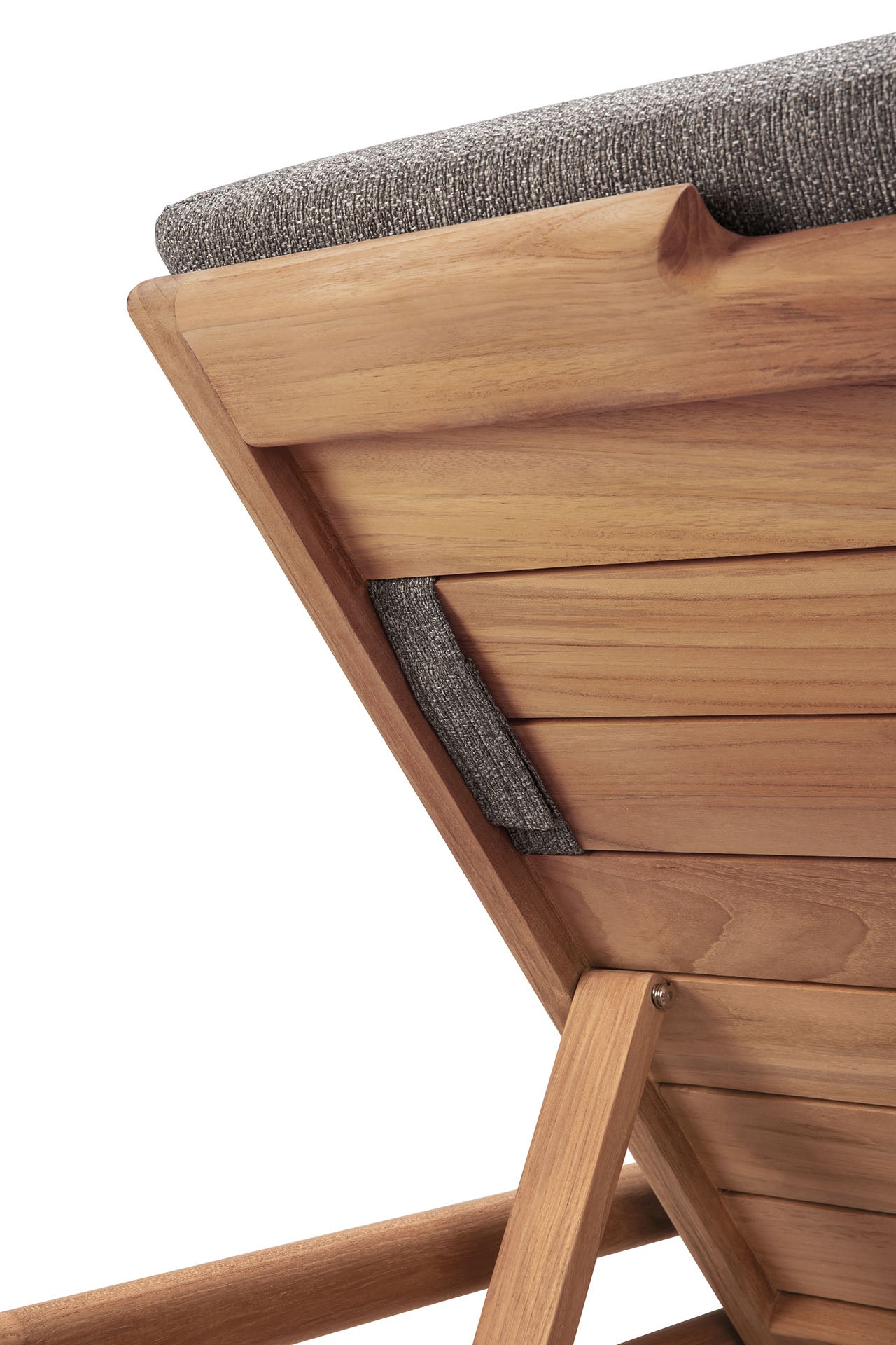 Jack Outdoor Adjustable Lounger Thin Cushion, Mocha Fabric