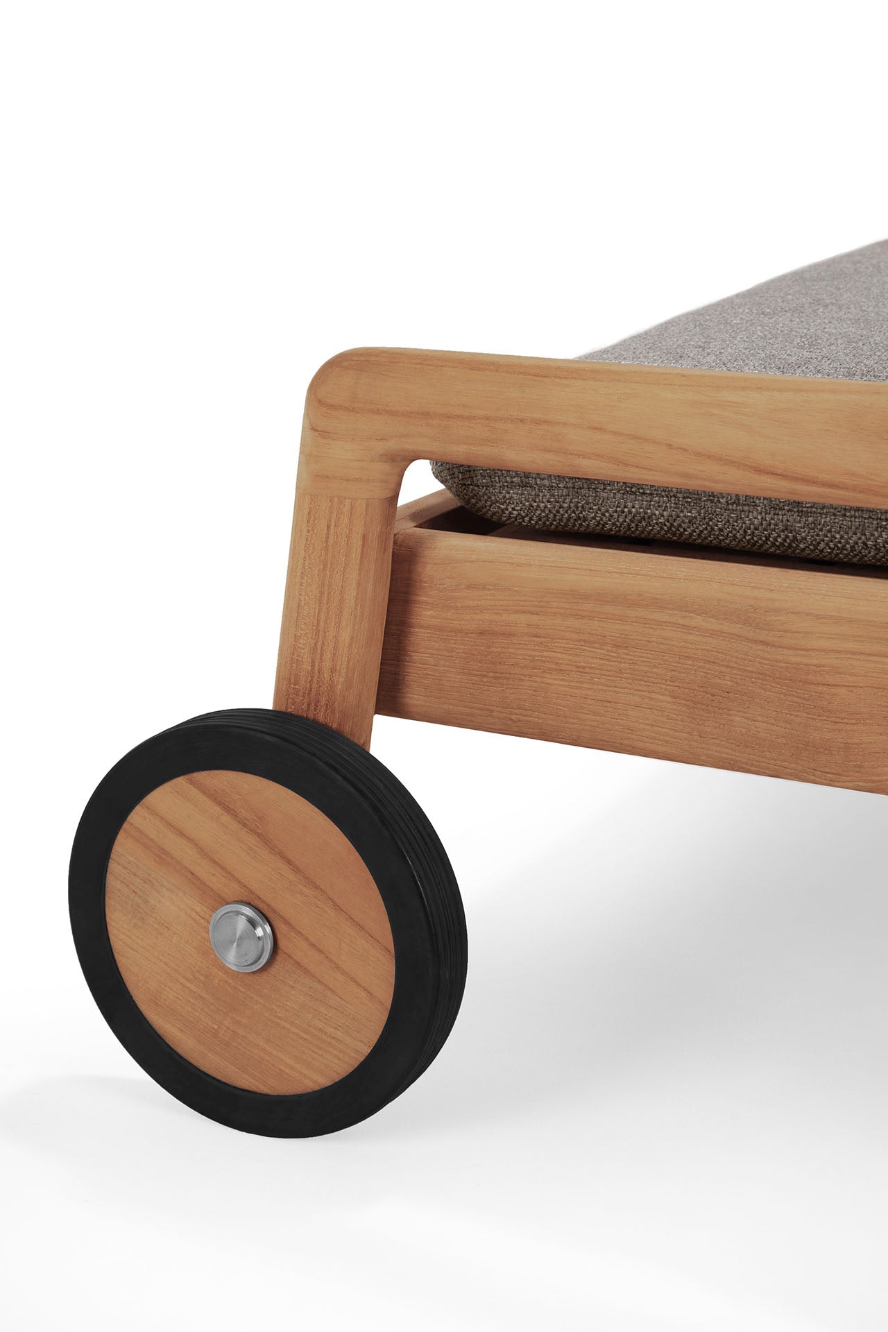 Jack Outdoor Adjustable Lounger Thin Cushion, Mocha Fabric