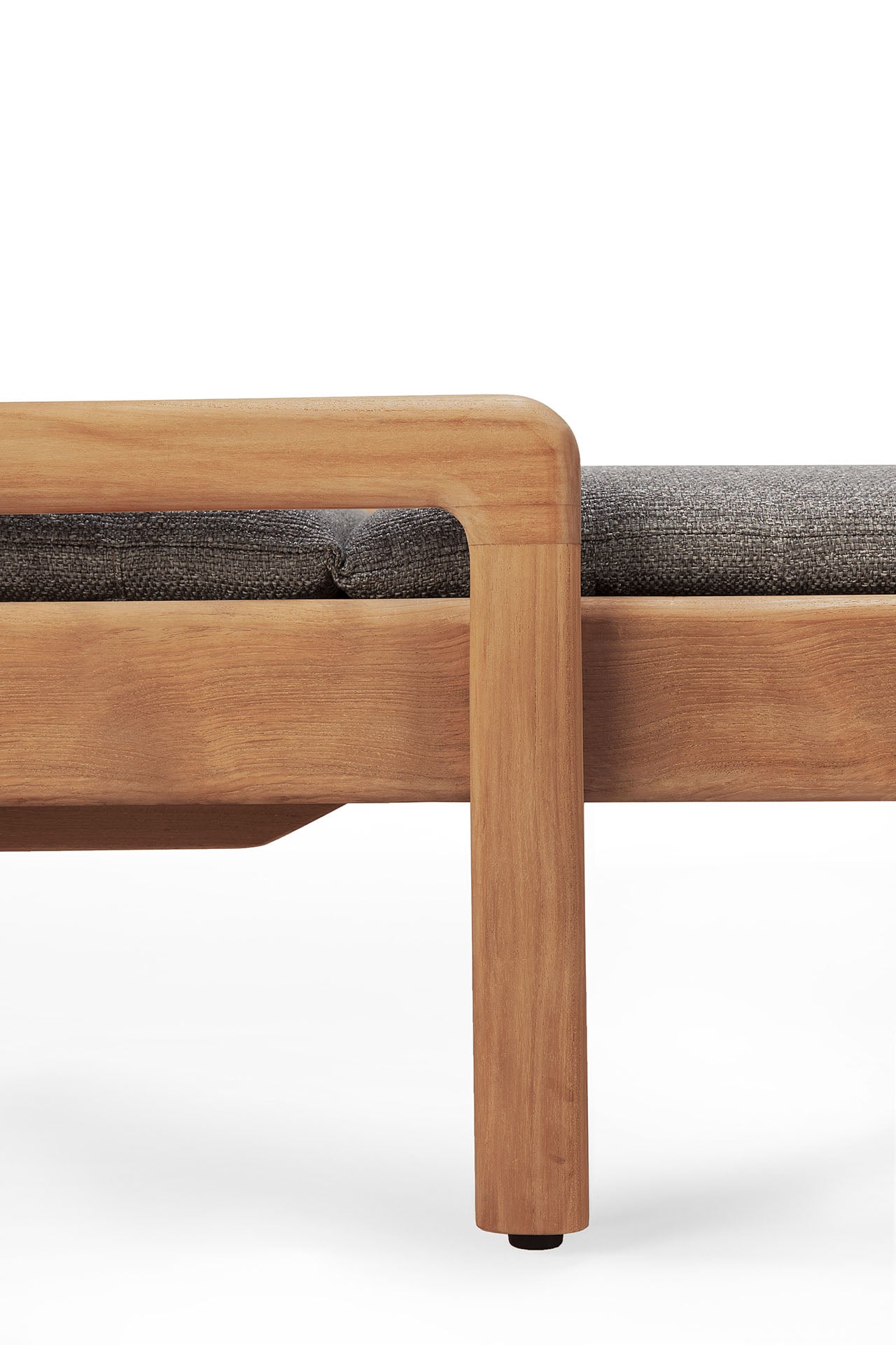 Jack Outdoor Adjustable Lounger Thin Cushion, Mocha Fabric