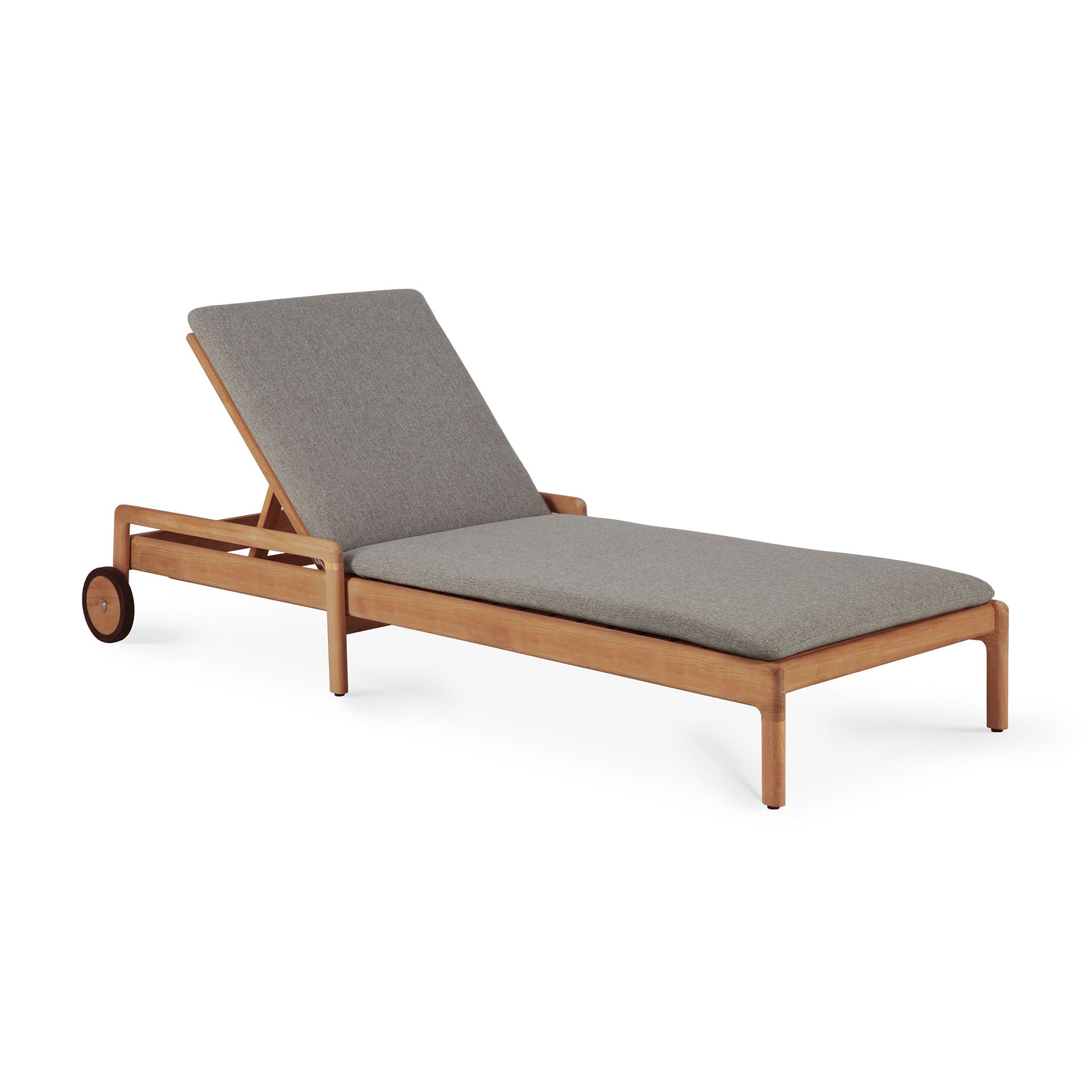 Jack Outdoor Adjustable Lounger Thin Cushion, Mocha Fabric