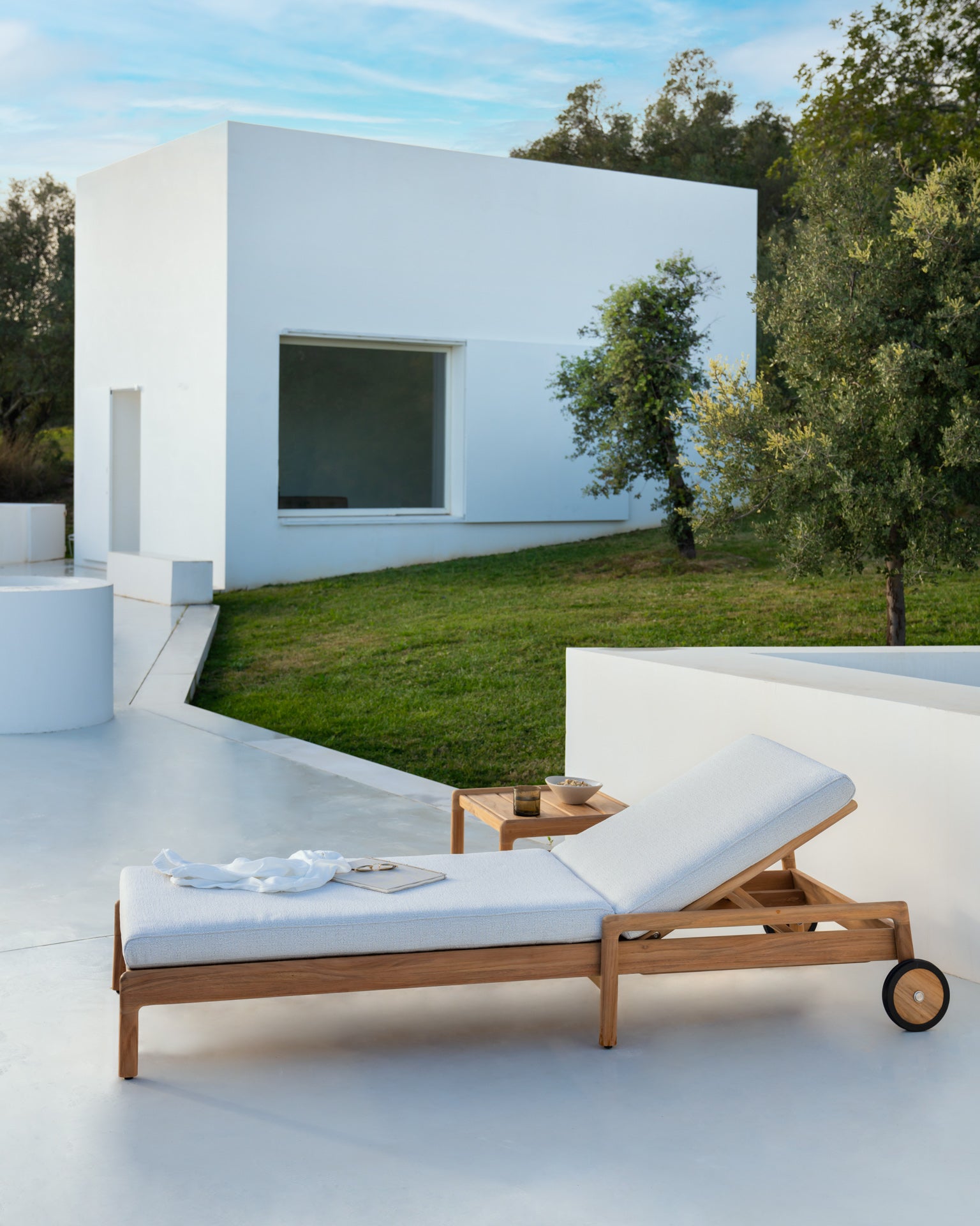 Jack Solid Teak Outdoor Adjustable Lounger Frame