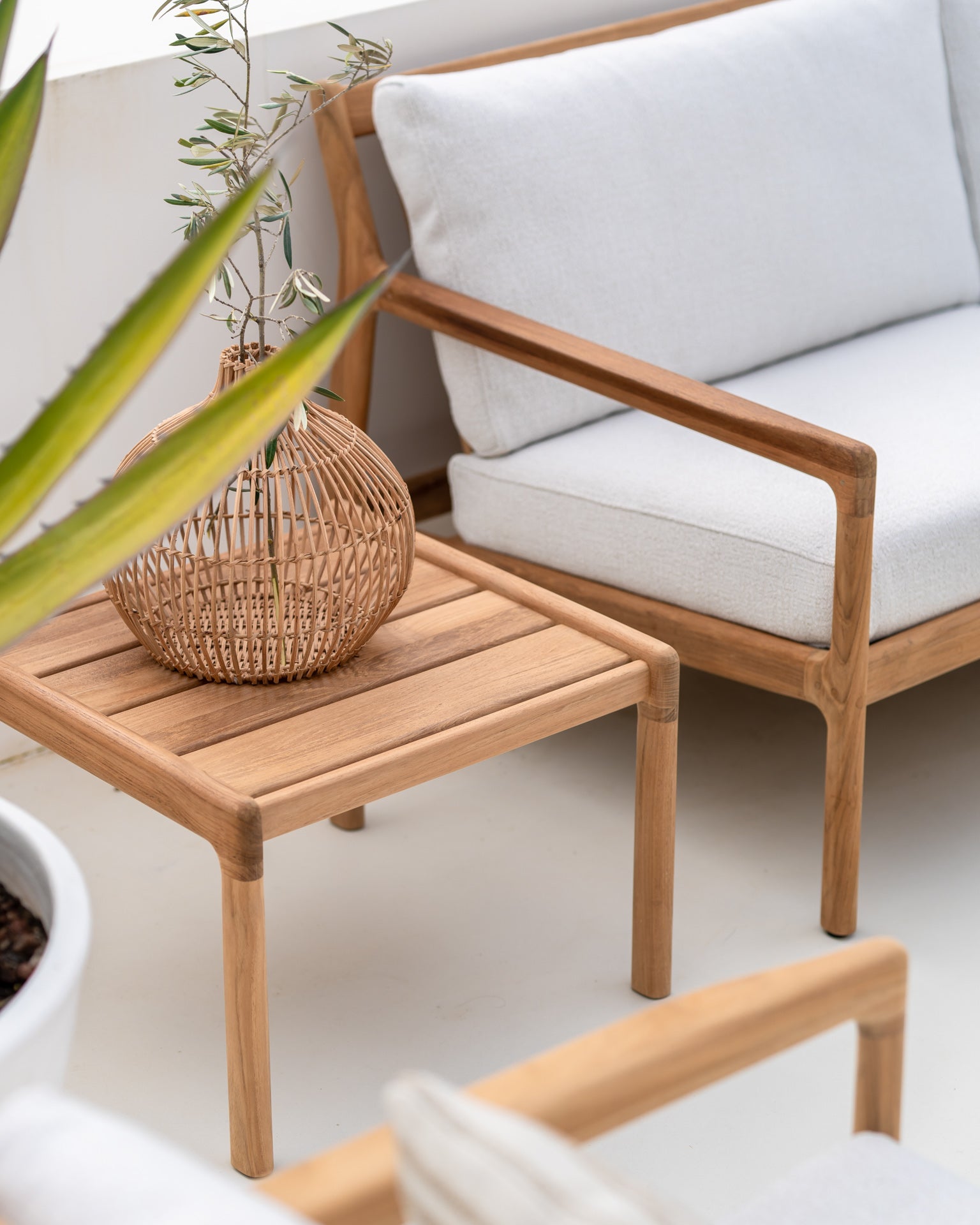 Jack Solid Teak Outdoor Side Table