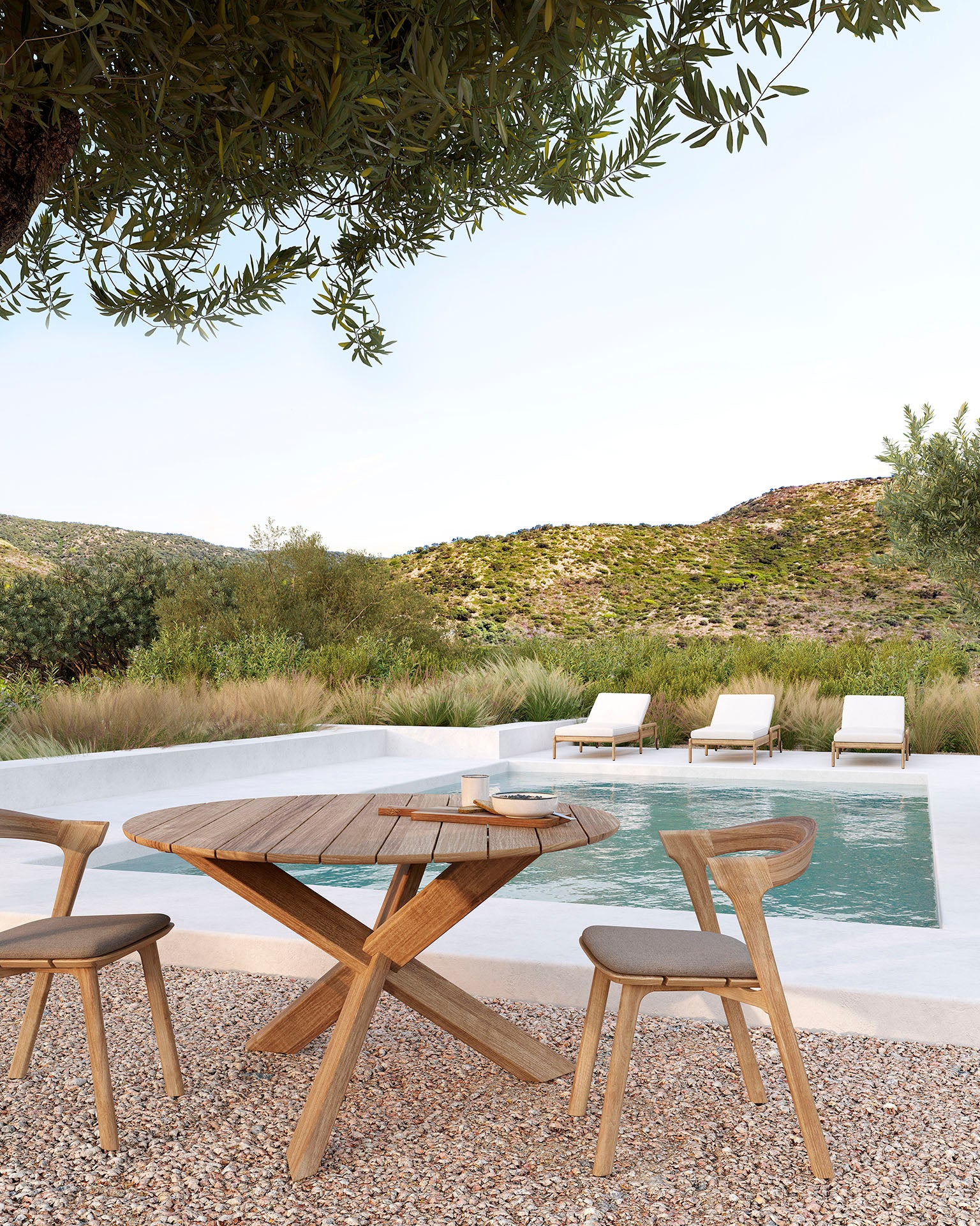 Jack Outdoor Adjustable Lounger Cushion, Off White Fabric