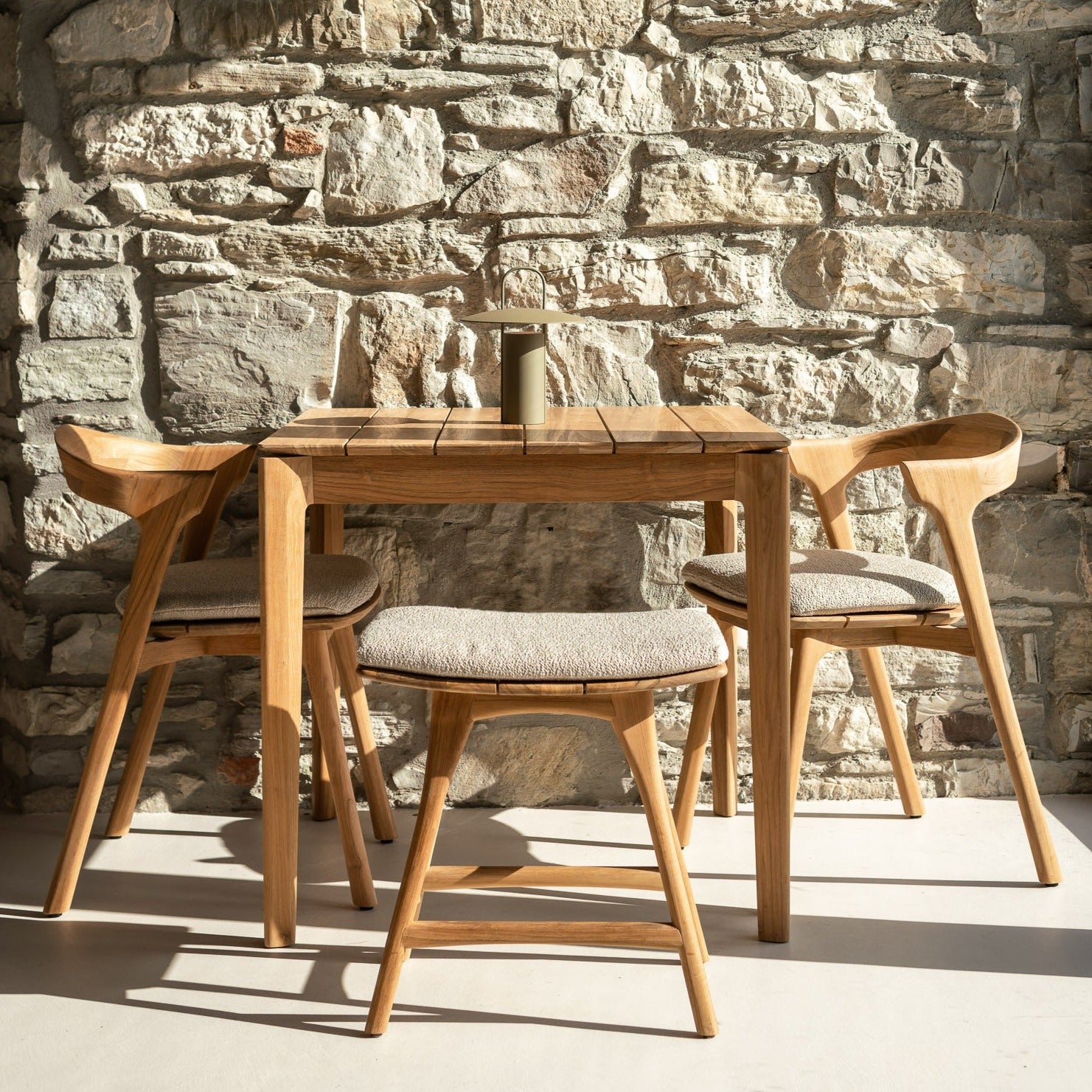 Bok Outdoor Dining Table, Teak, Square