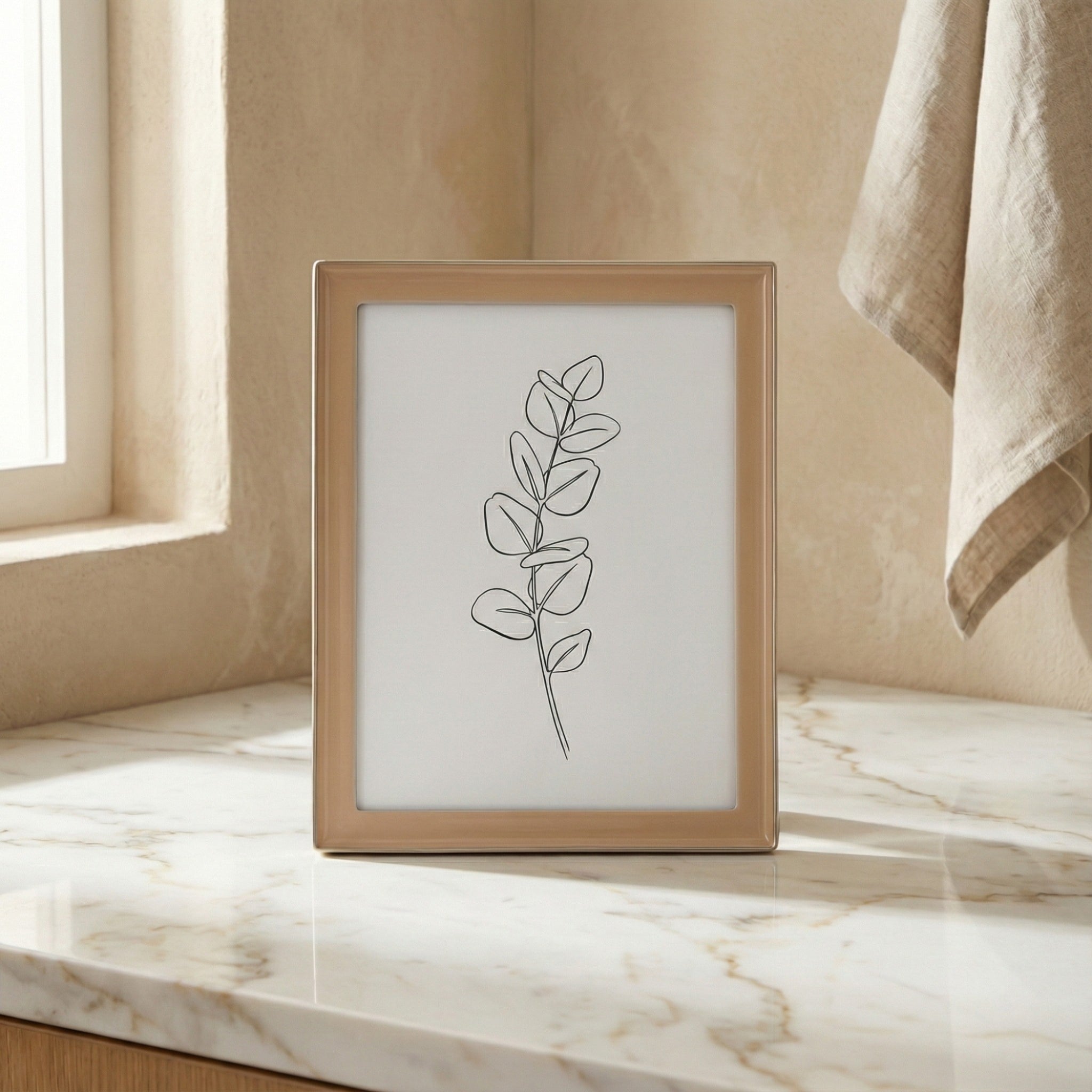 Elyra 5x7 Enamel Frame, Blush