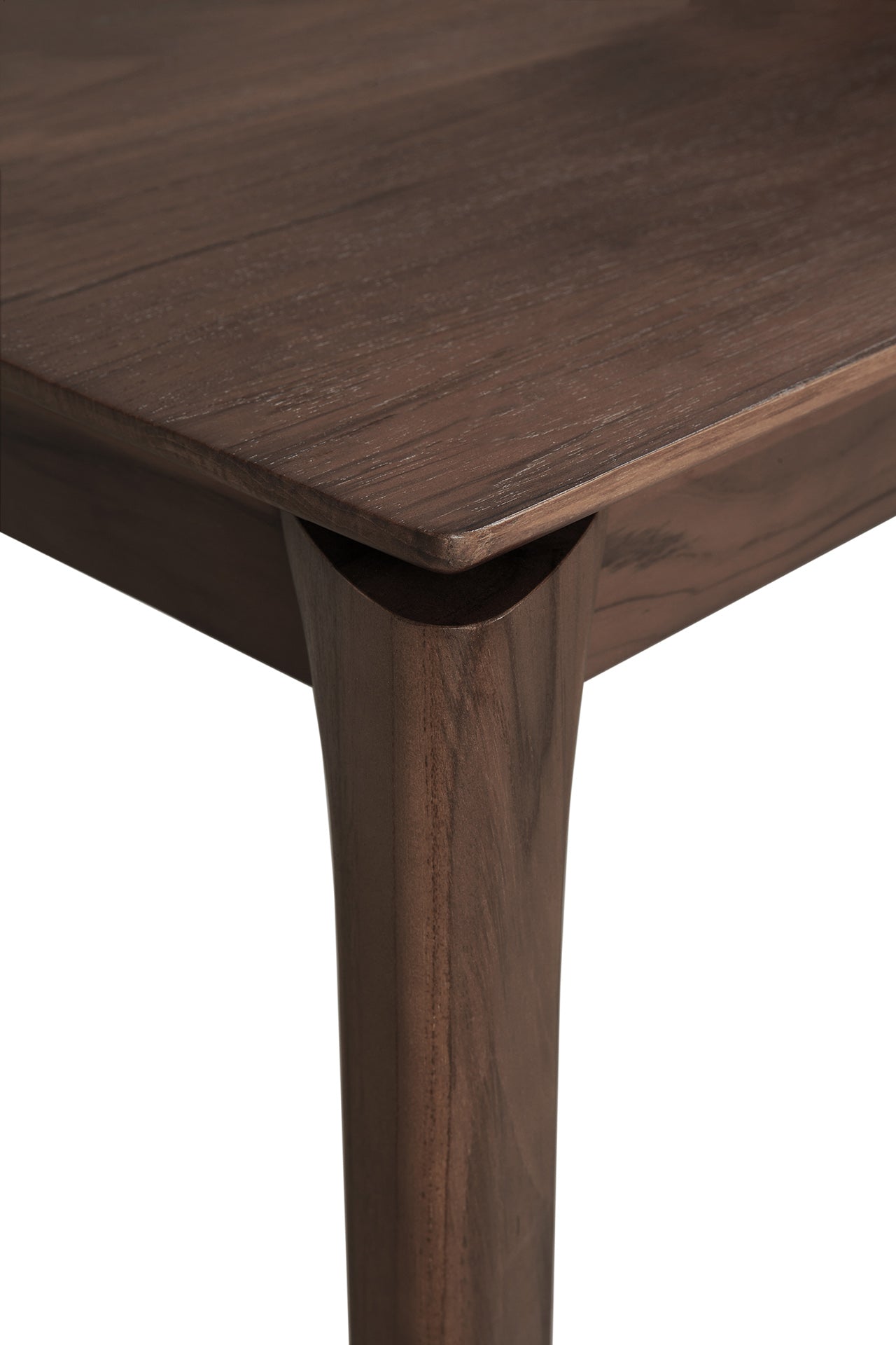 Bok dining table - varnished teak - brown - rectangular