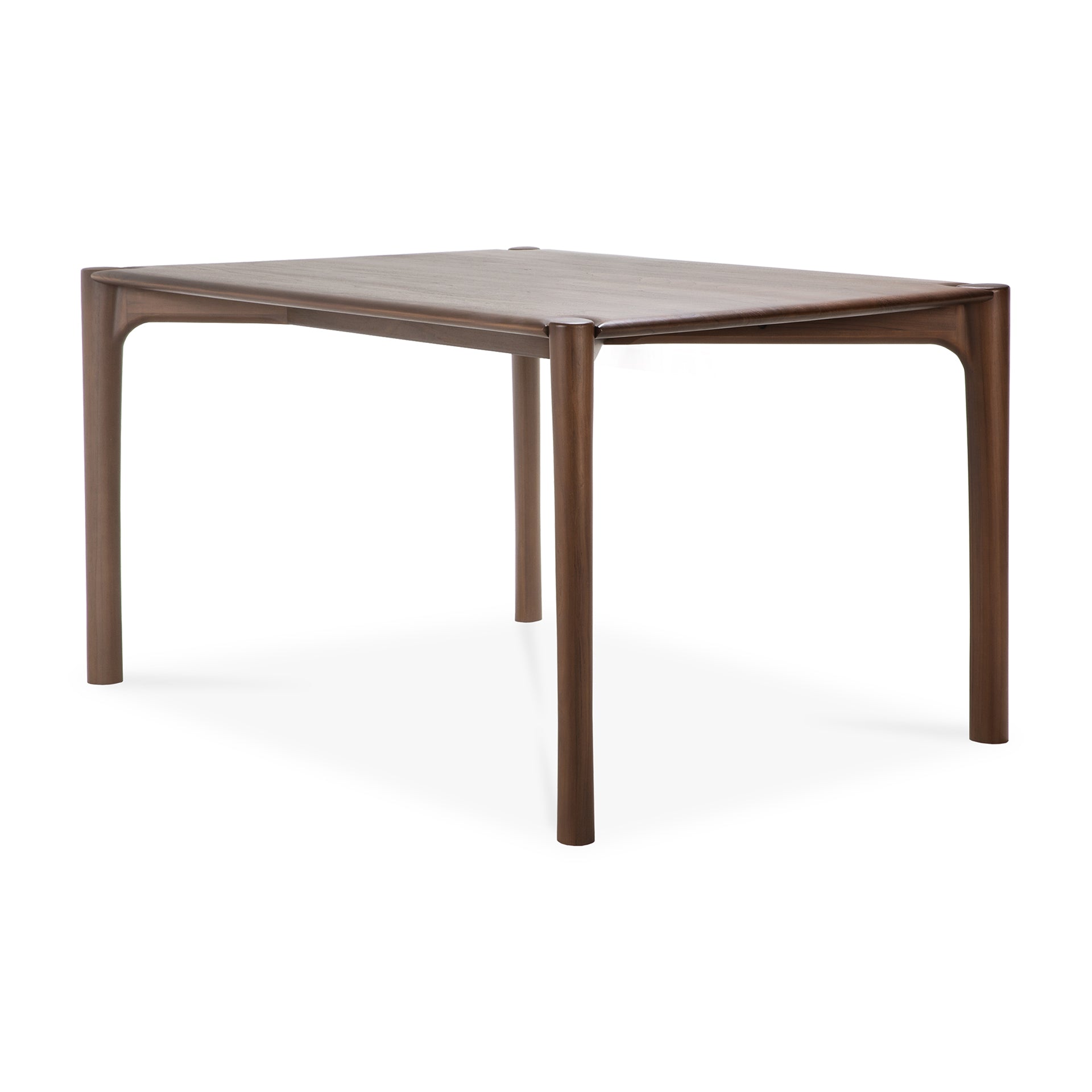 PI dining table - varnished teak - brown - rectangular