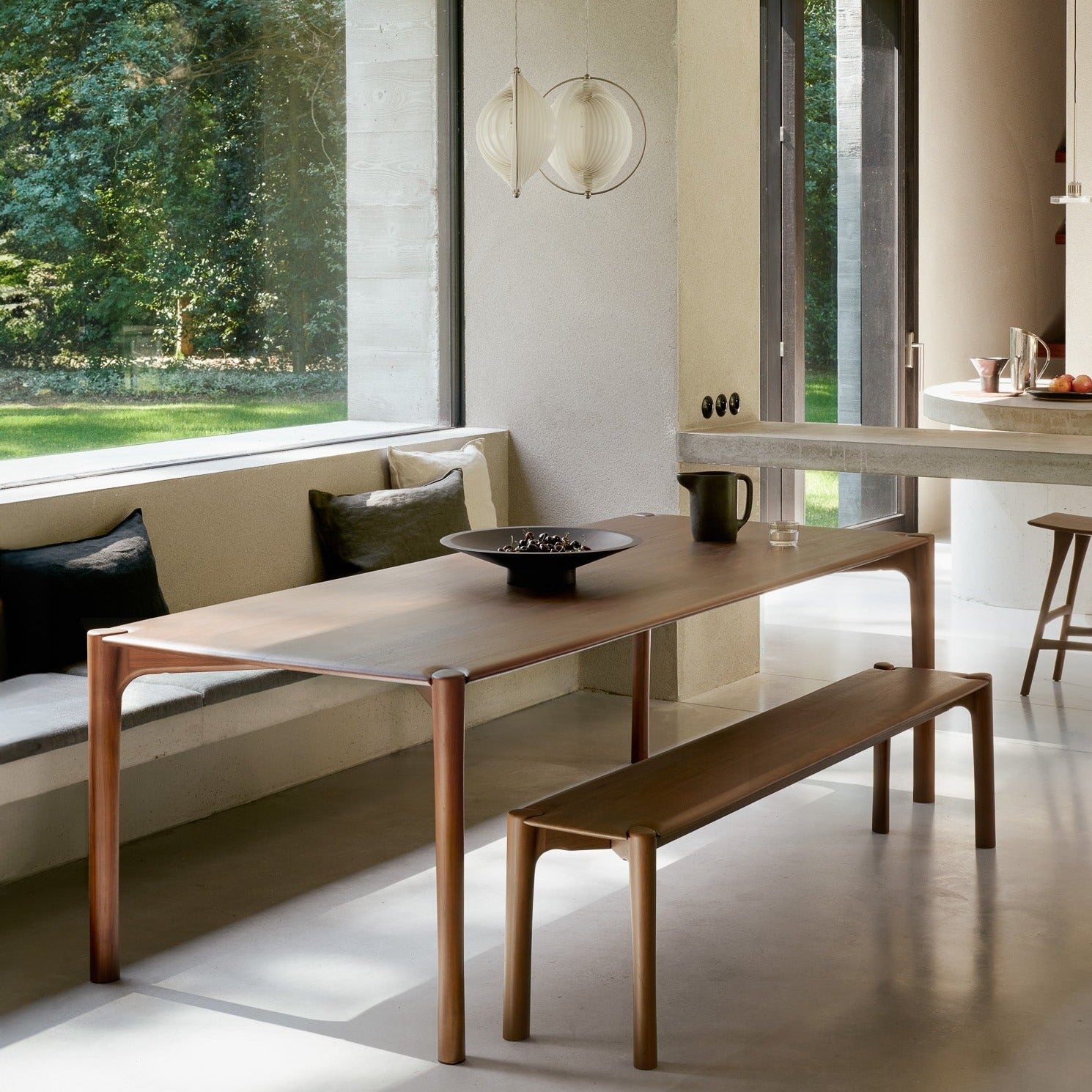 PI Solid Teak Bench, 73"