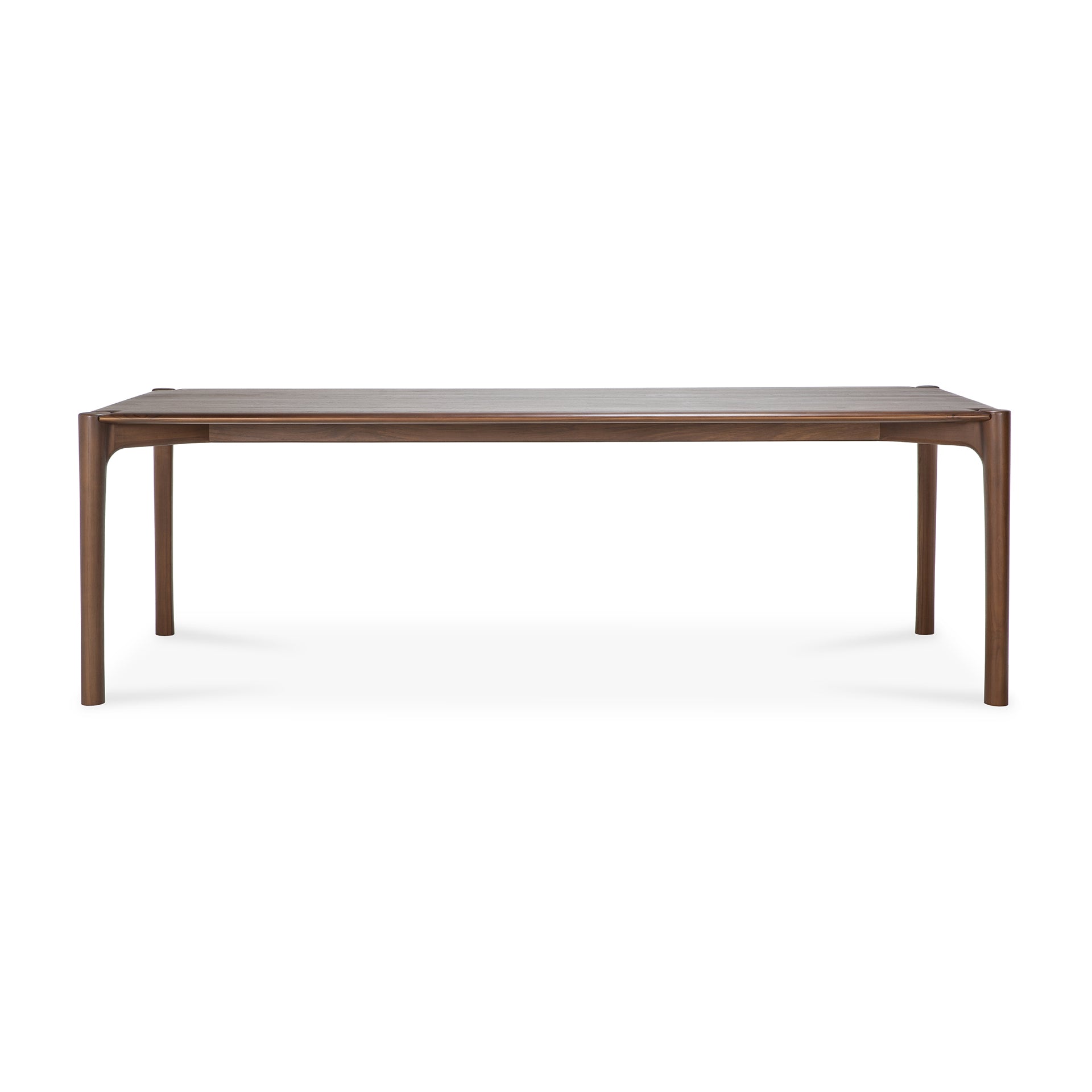 PI dining table - varnished teak - brown - rectangular