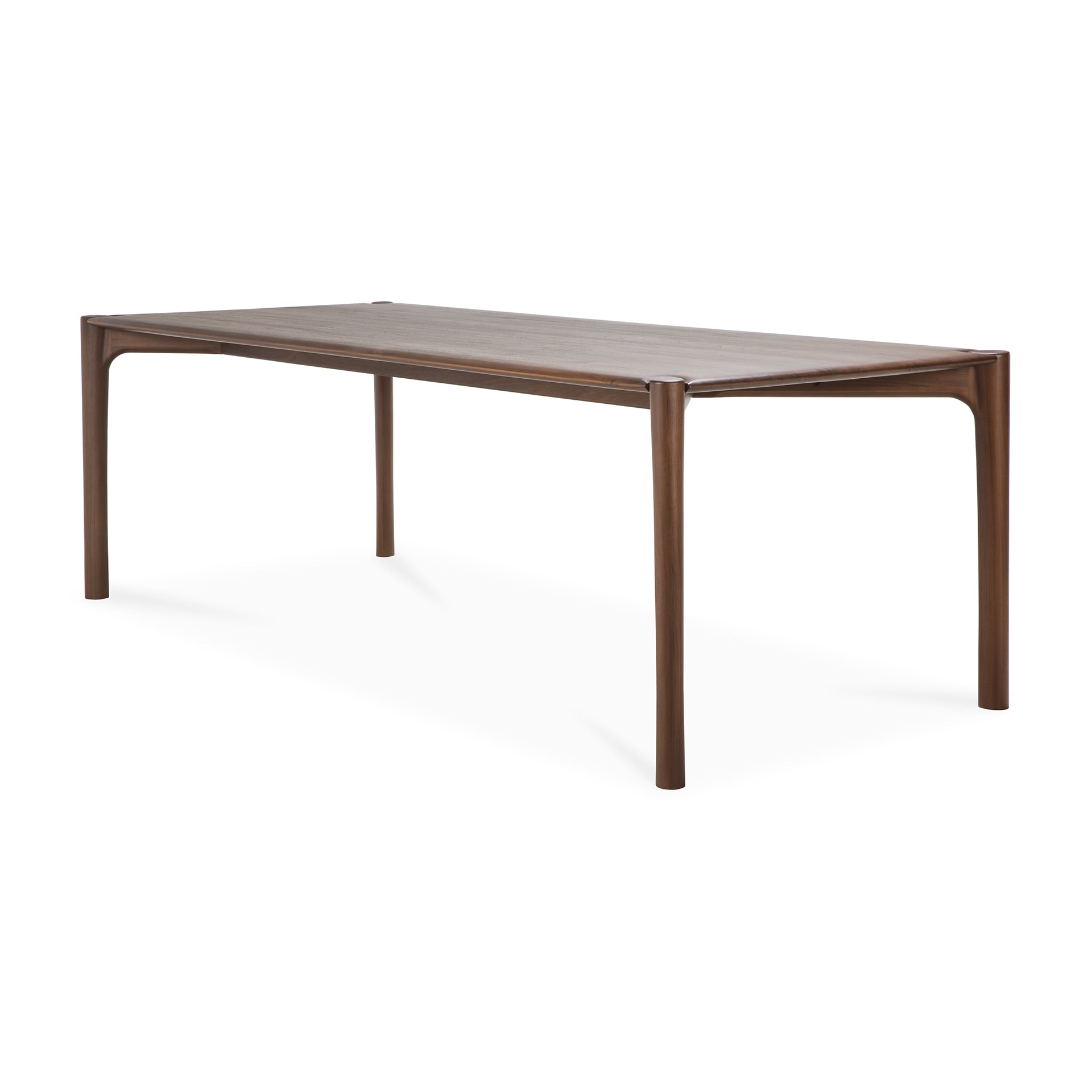 PI dining table - varnished teak - brown - rectangular