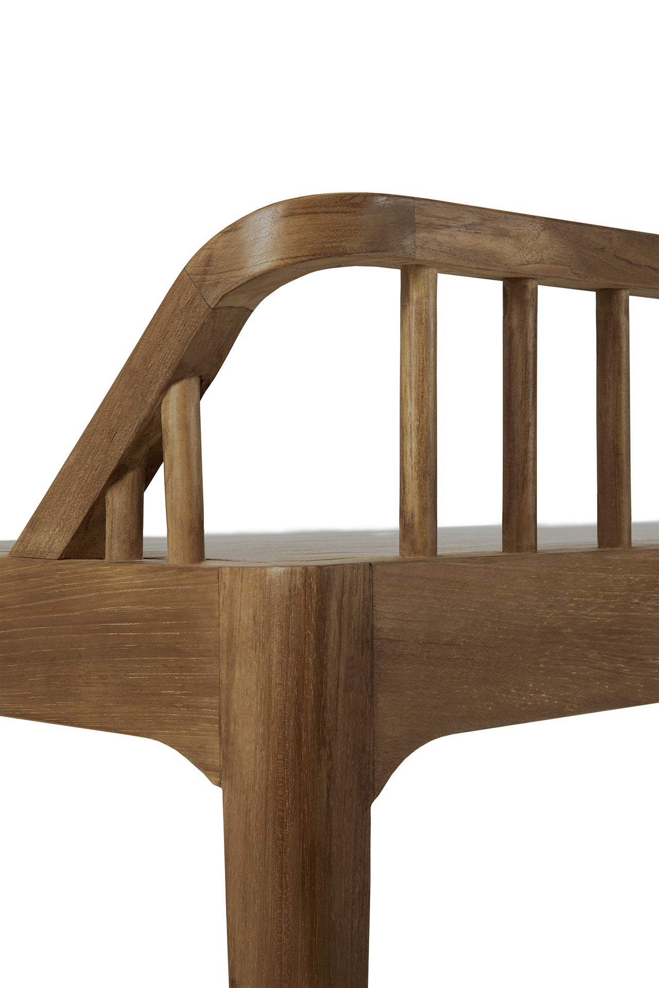 Spindle Solid Reclaimed Teak Bench