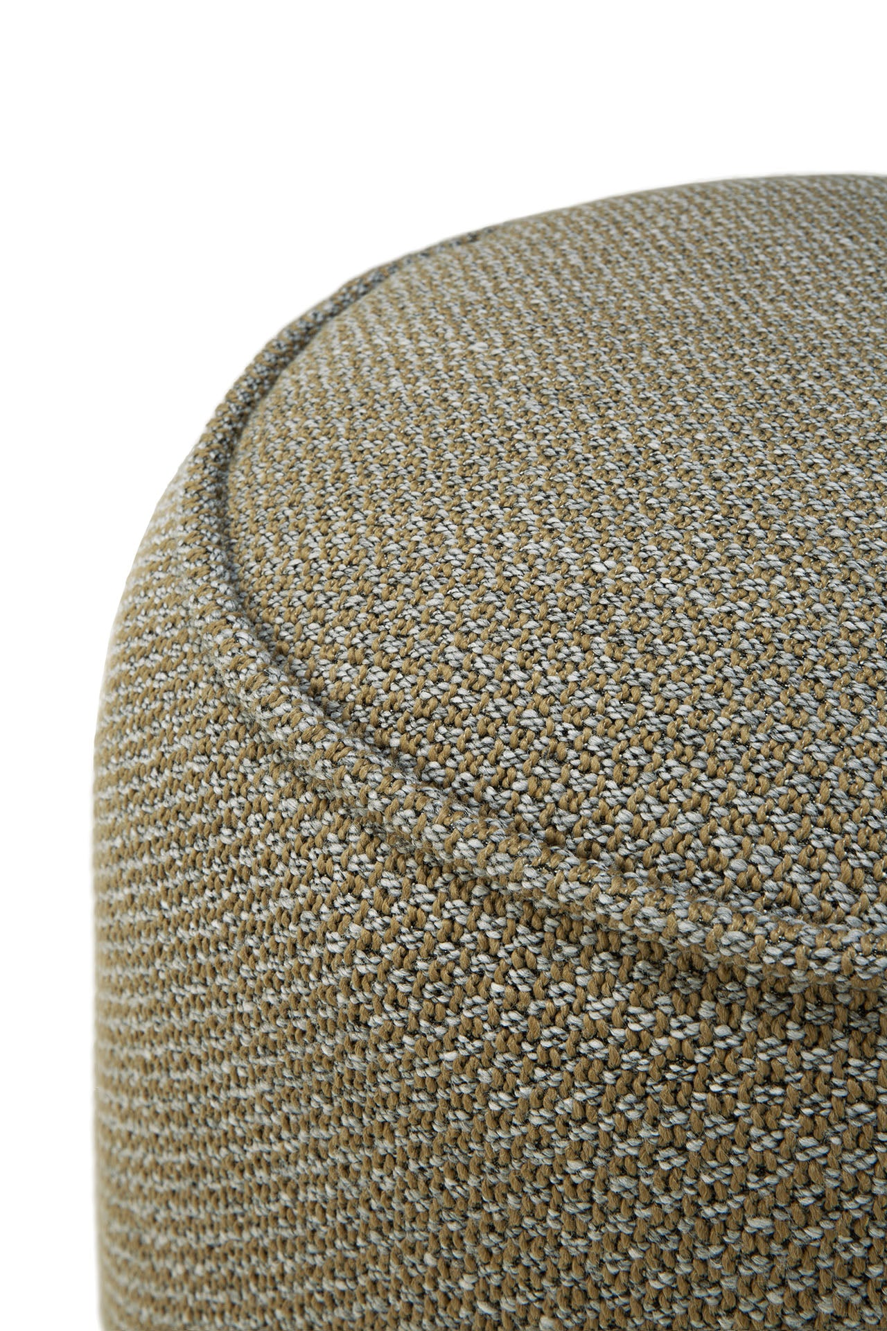 Donut Outdoor Pouf, Mocha Check Fabric