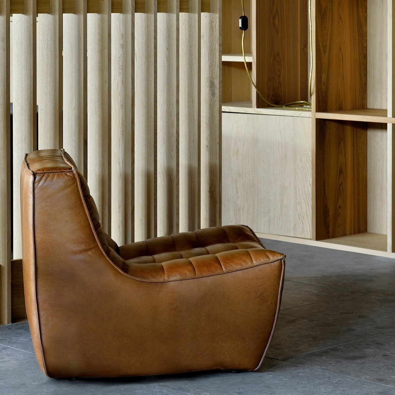 N701 Single Seater Sofa, Old Saddle Leather