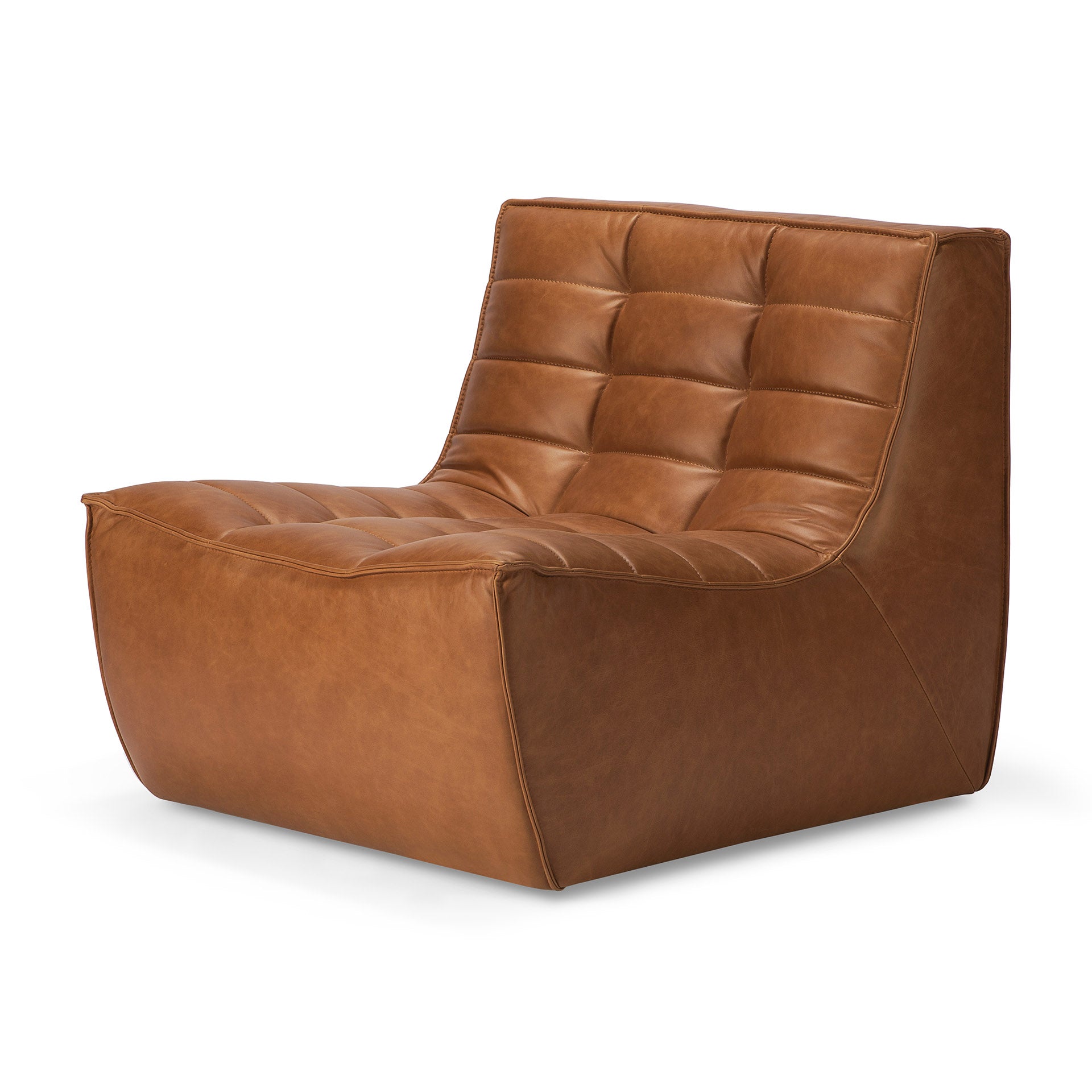 N701 Single Seater Sofa, Old Saddle Leather