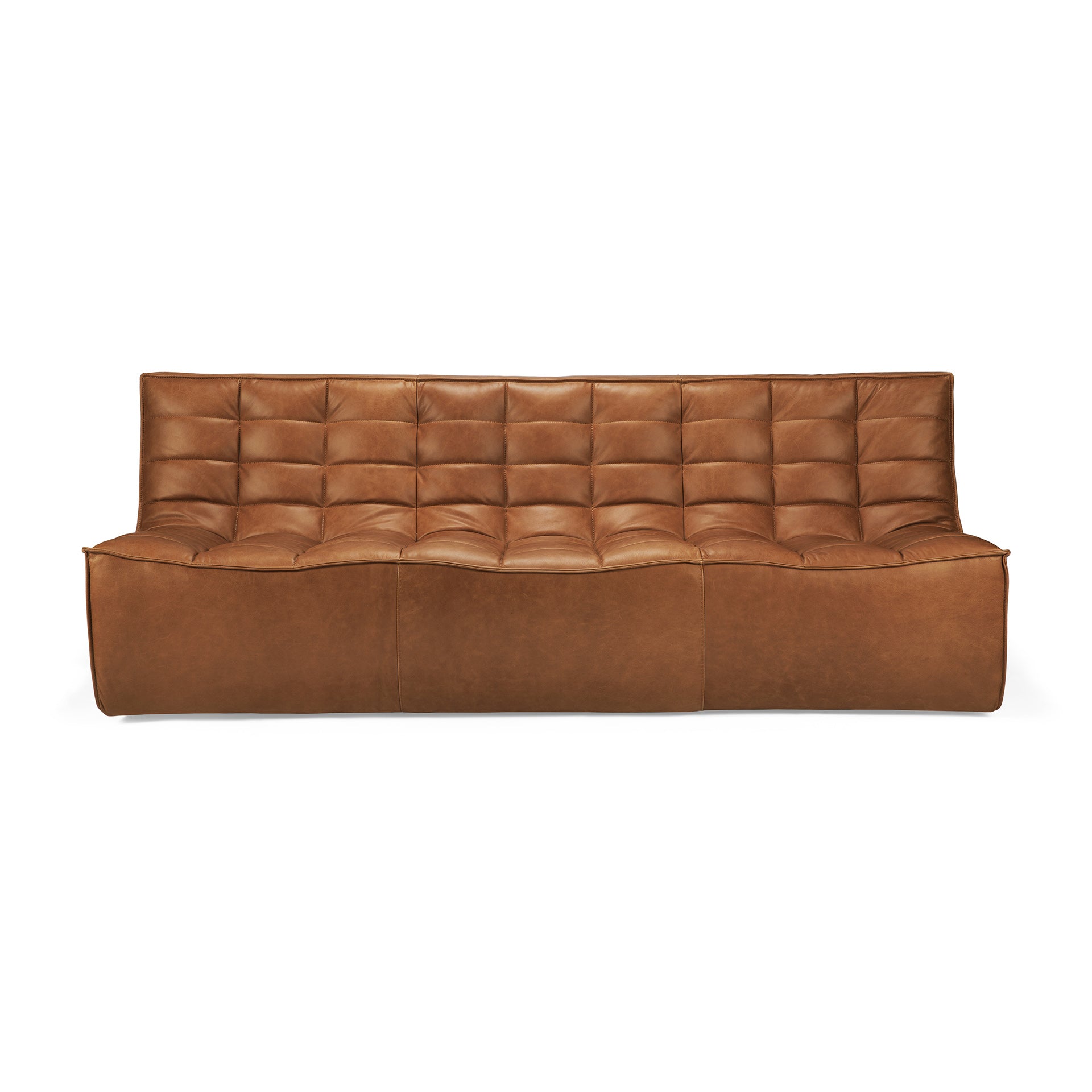 N701 3 Seater Sofa, Old Saddle Leather
