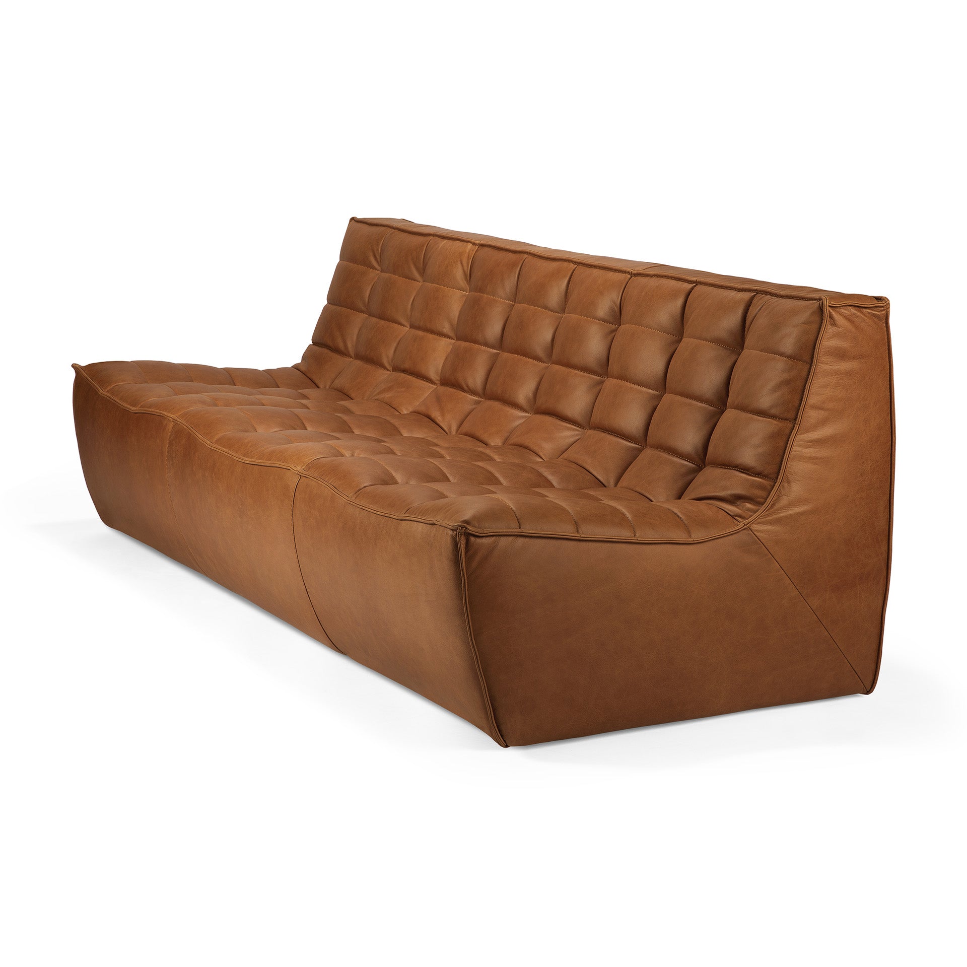 N701 3 Seater Sofa, Old Saddle Leather