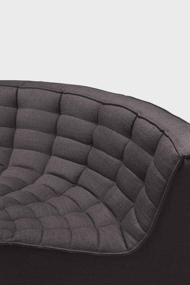 N701 Round Corner Sofa, Dark Grey