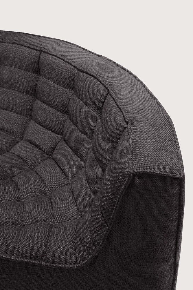 N701 Round Corner Sofa, Dark Grey
