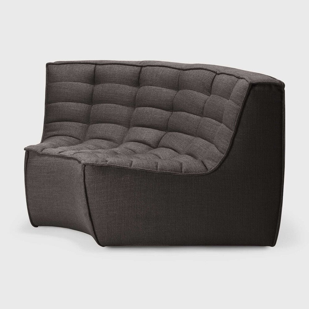 N701 Round Corner Sofa, Dark Grey