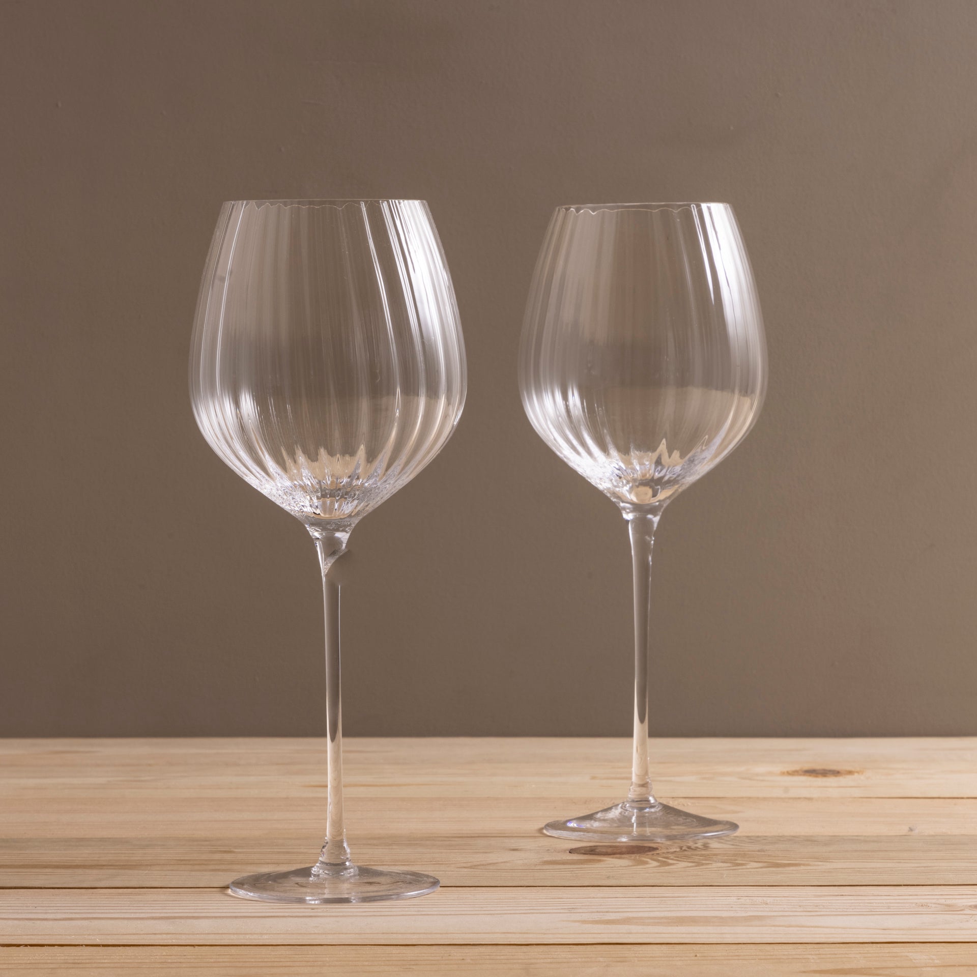 Red or White wine glasses 15oz Hand Blown Premium Crystal square