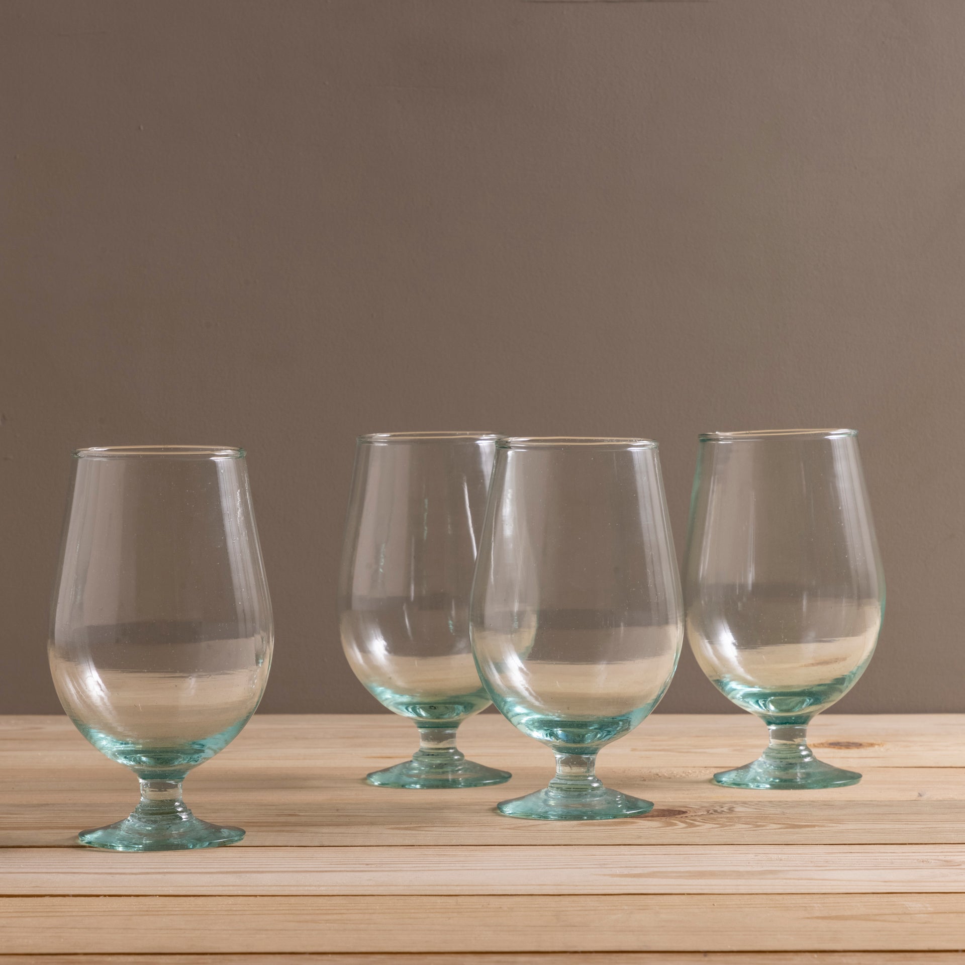 Recycled Tulip Wine Glass - set of 6 - Natural Simplicity