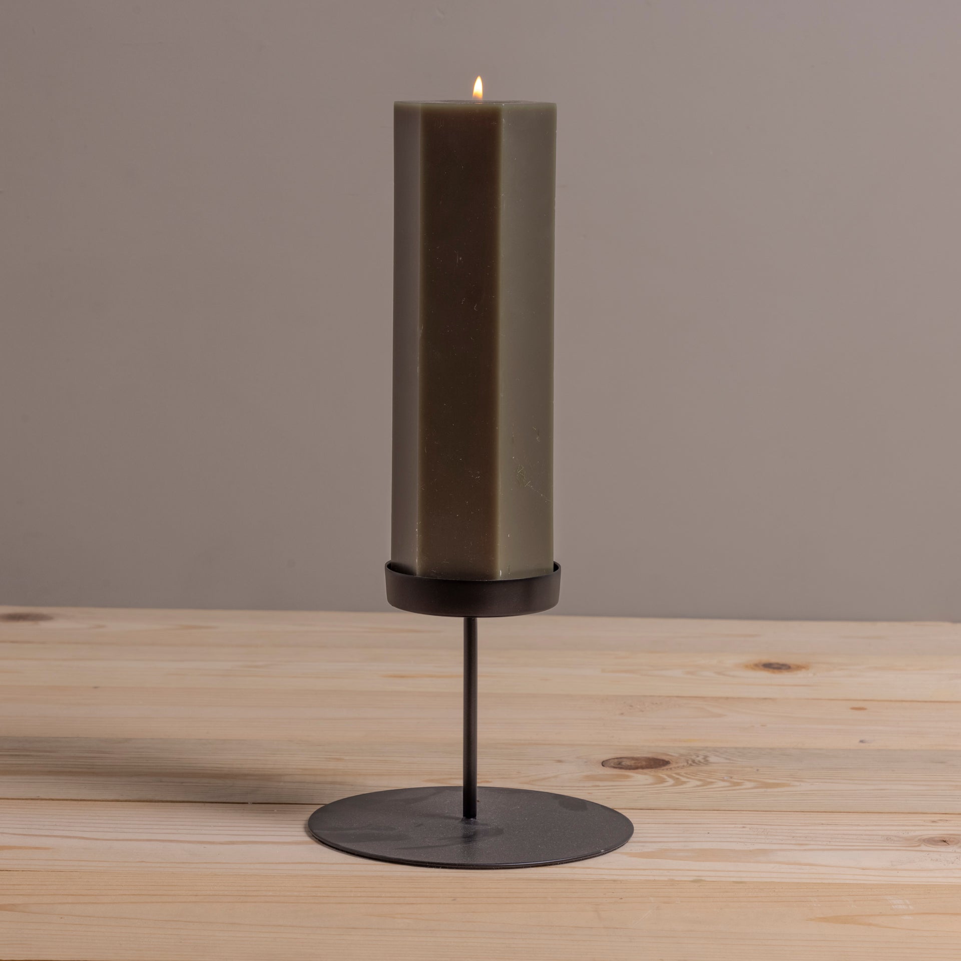 Kent Black Taper Candle Holder, Short