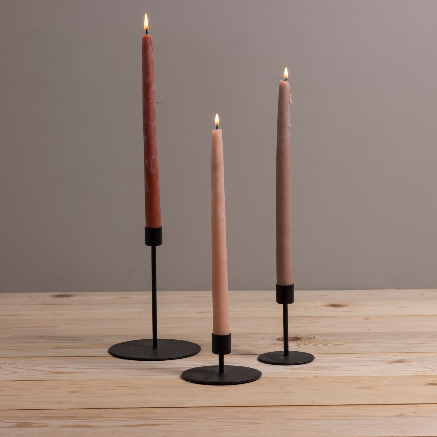 Kent Black Taper Candle Holder, Tall