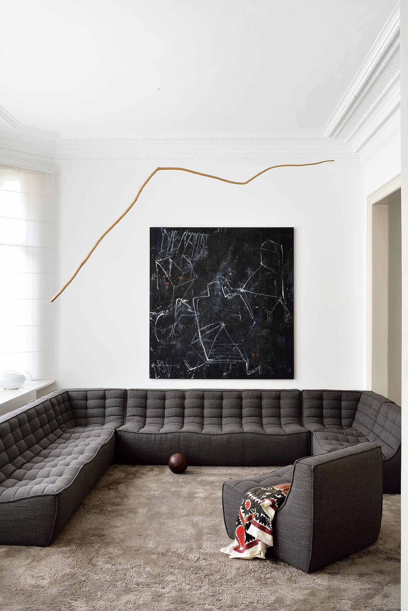 N701 Corner Sofa, Dark Grey