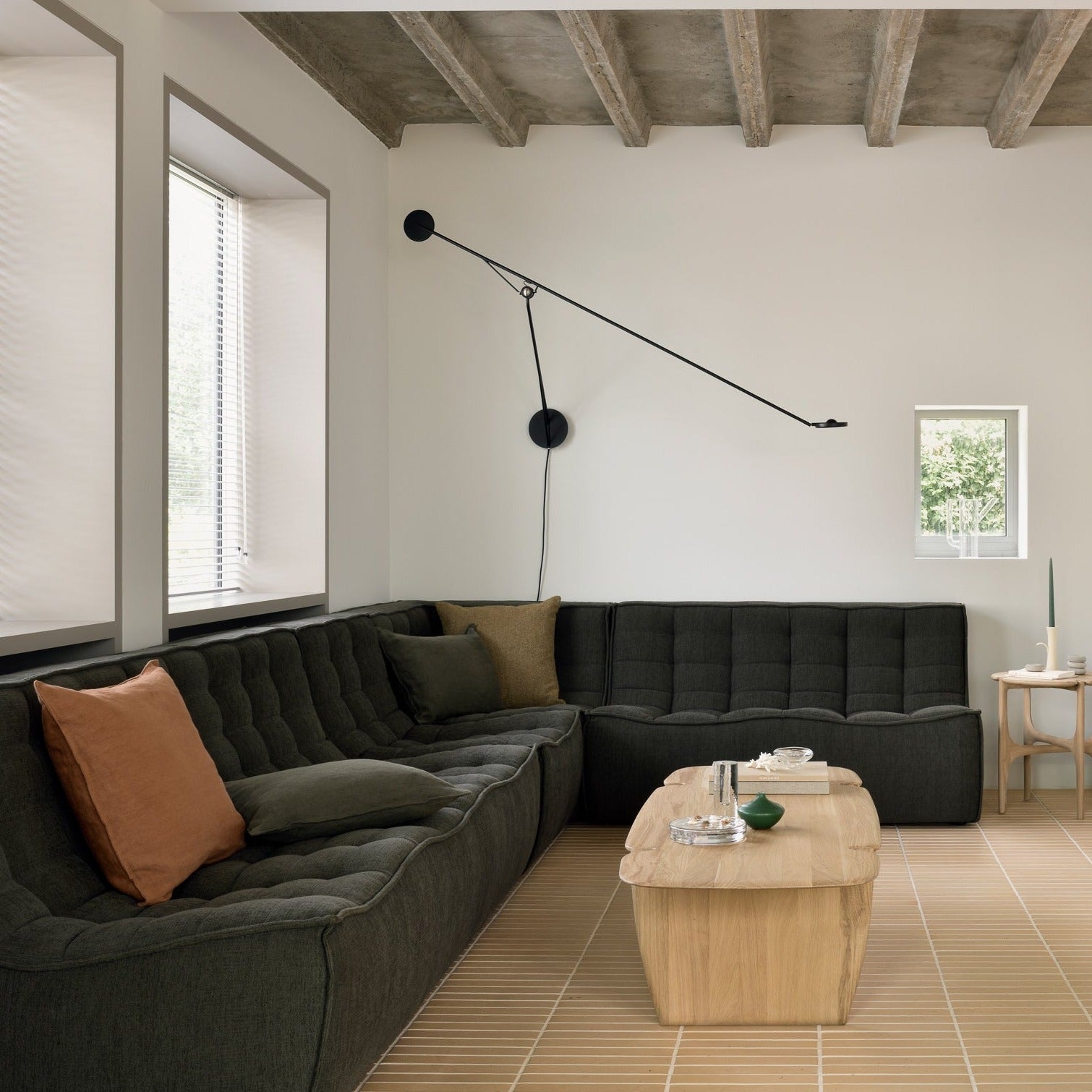 N701 Corner Sofa, Moss