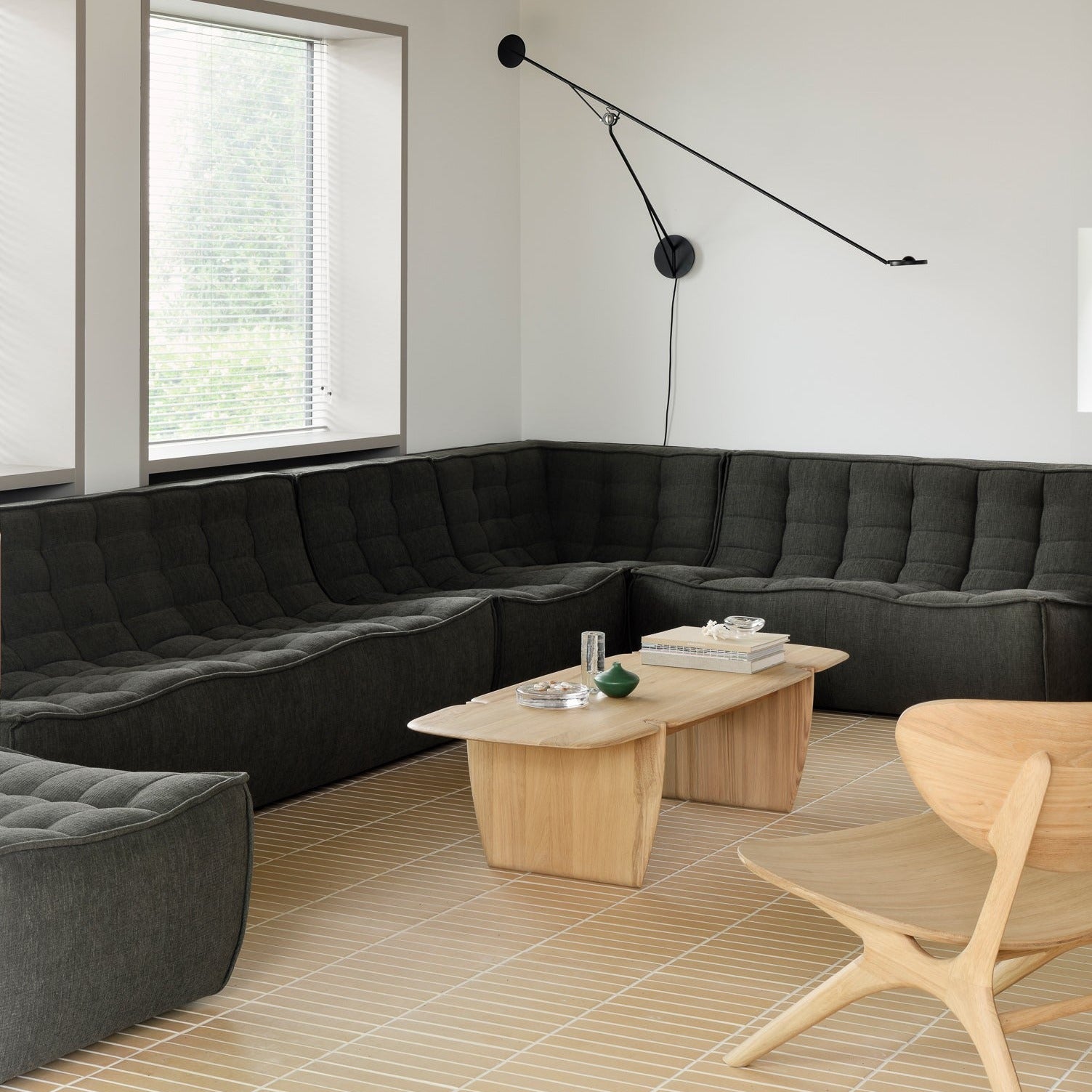 N701 Corner Sofa, Moss