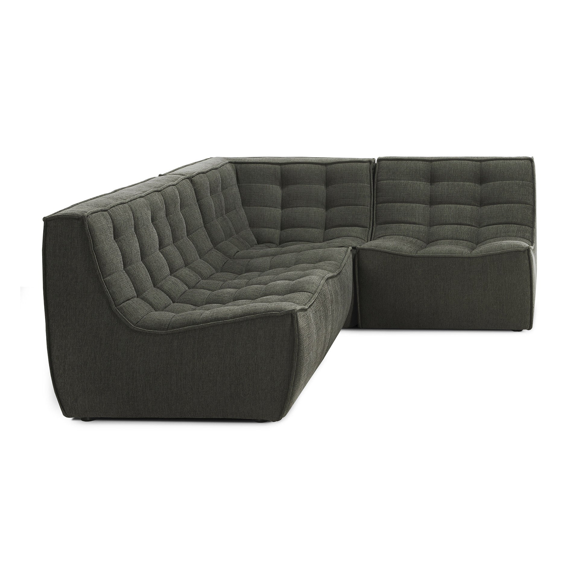 N701 2 Seater Eco Fabric Sofa, Moss