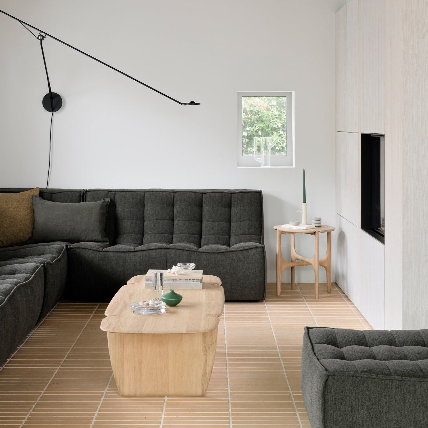 N701 2 Seater Eco Fabric Sofa, Moss