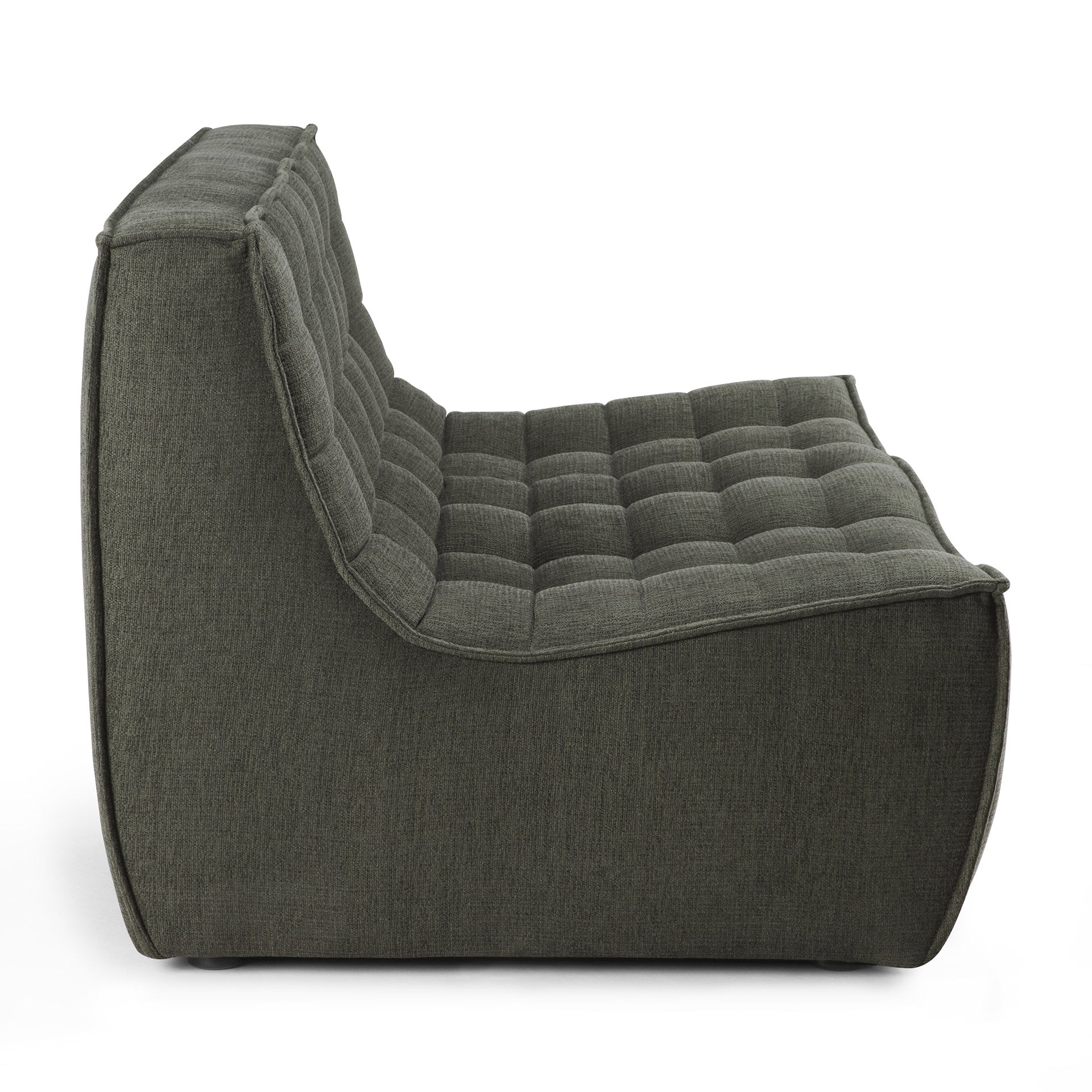 N701 2 Seater Eco Fabric Sofa, Moss