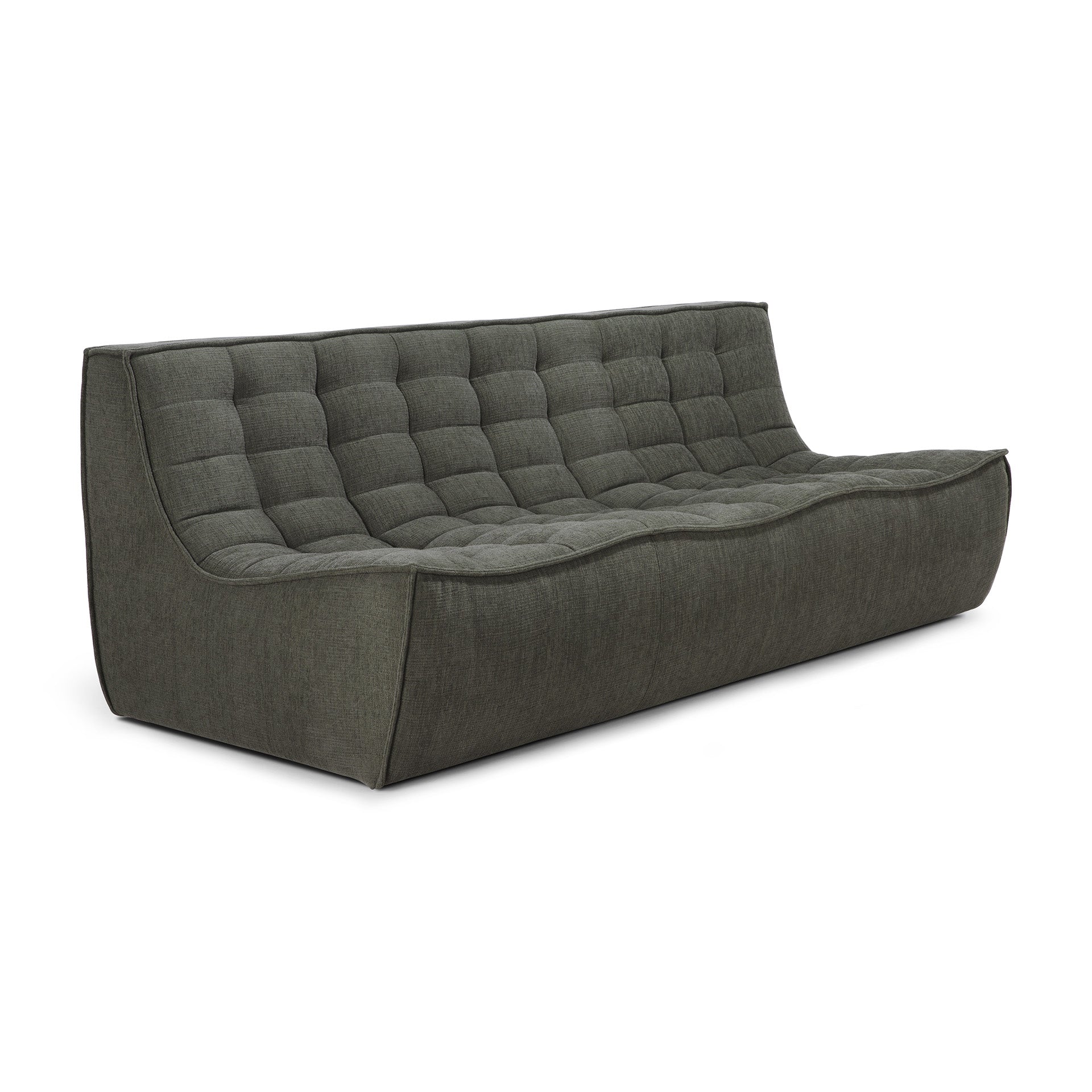 N701 3 Seater Eco Fabric Sofa, Moss
