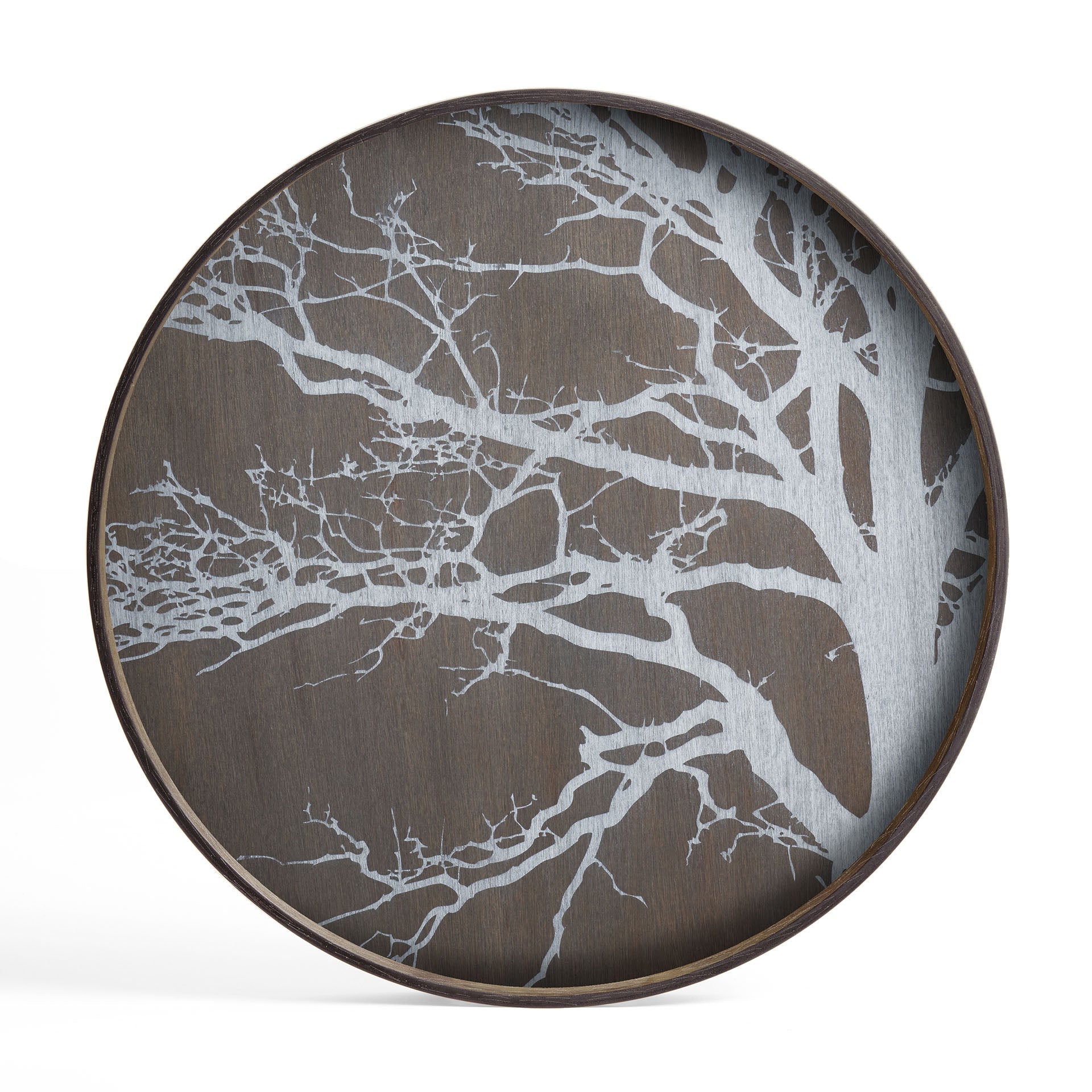 Round White Tree Tray, Large