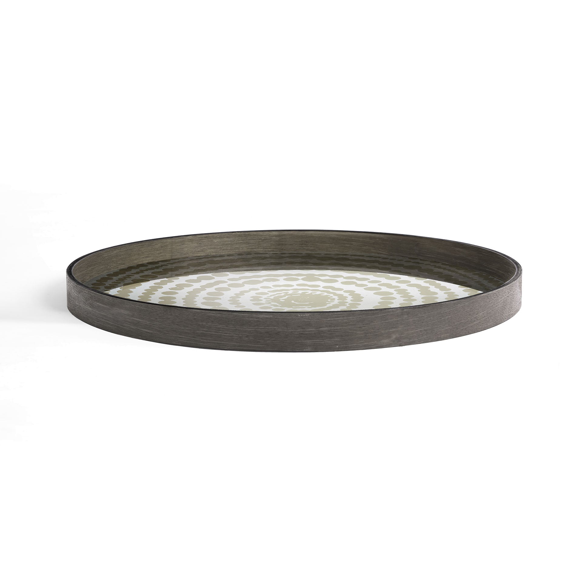 Round Mirror Beads Tray, Gold