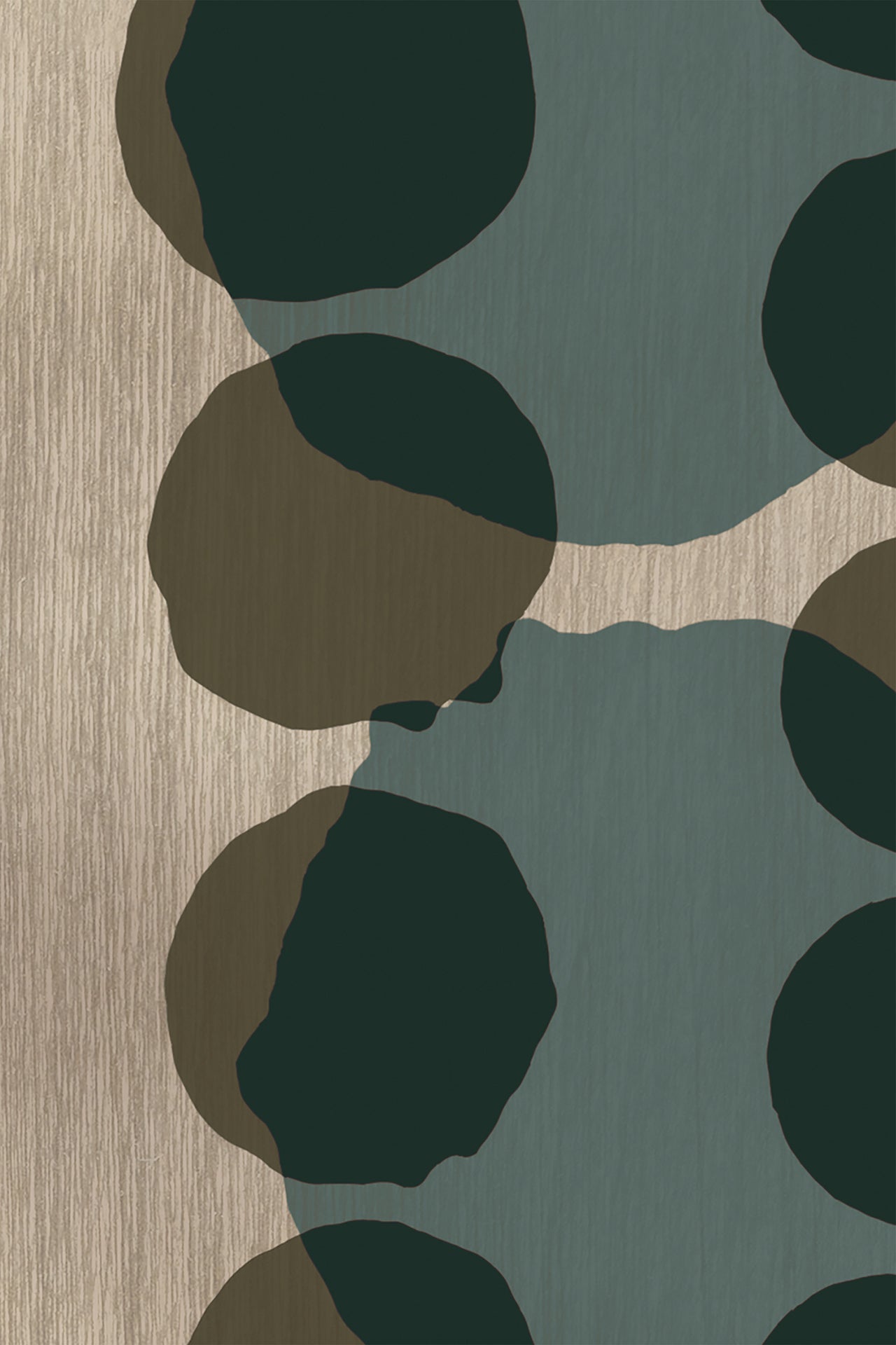 Round Slate Layered Dots Glass Tray, Large