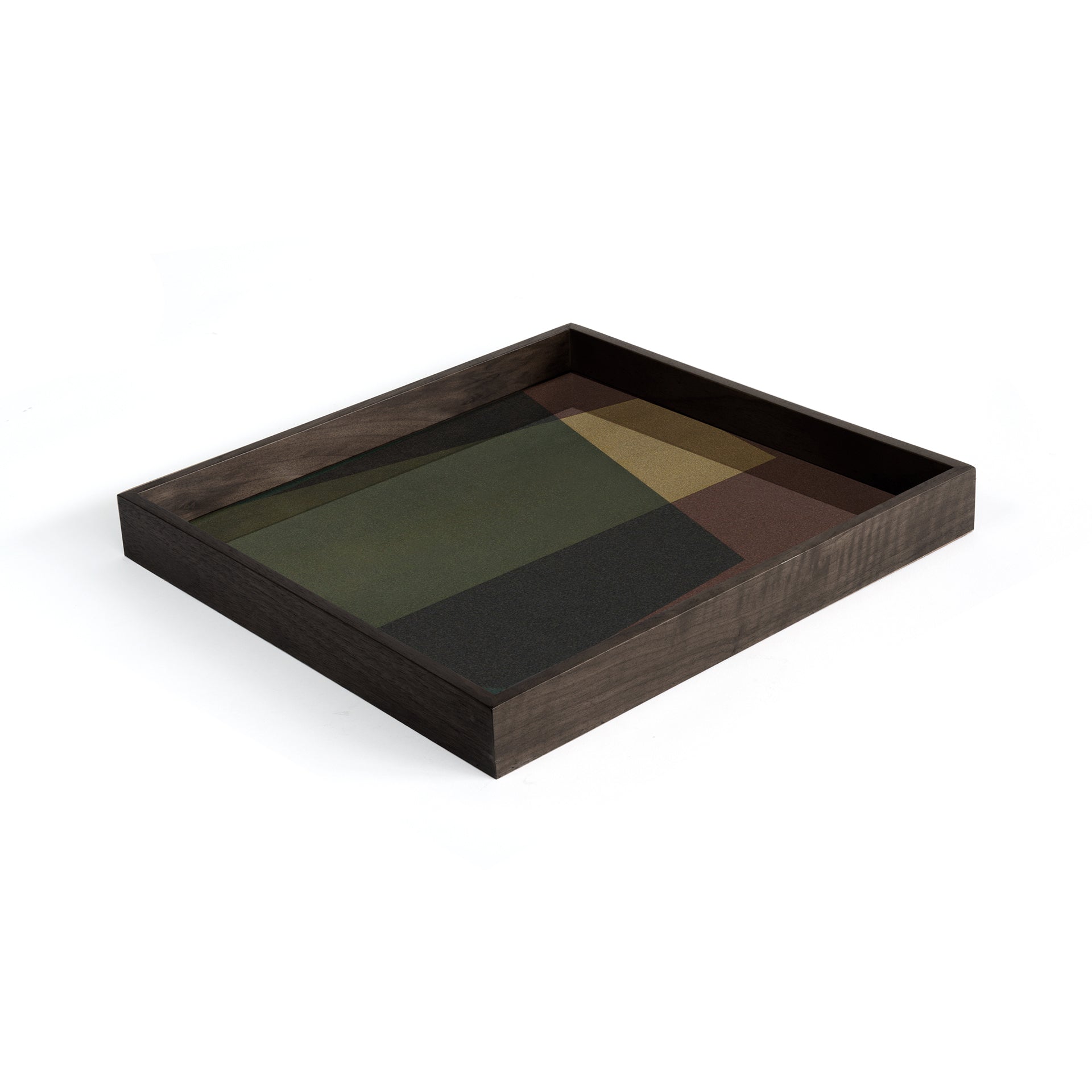Square Glass Angle Tray, Slate, Small