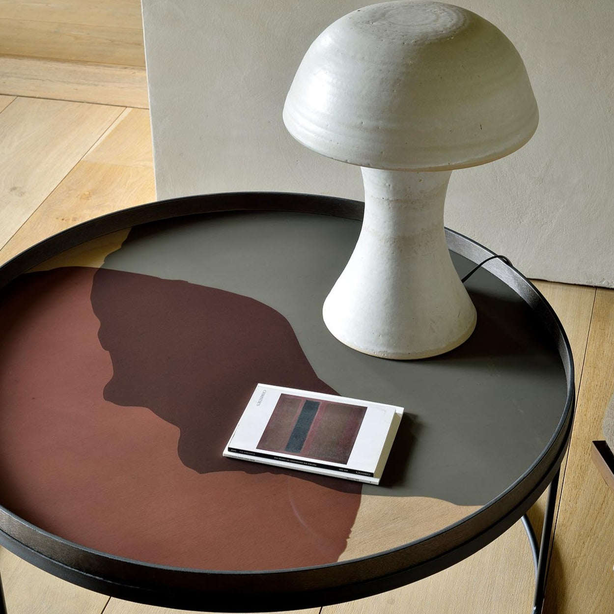 Round Pinot Combined Dots Glass Tray, Extra Large